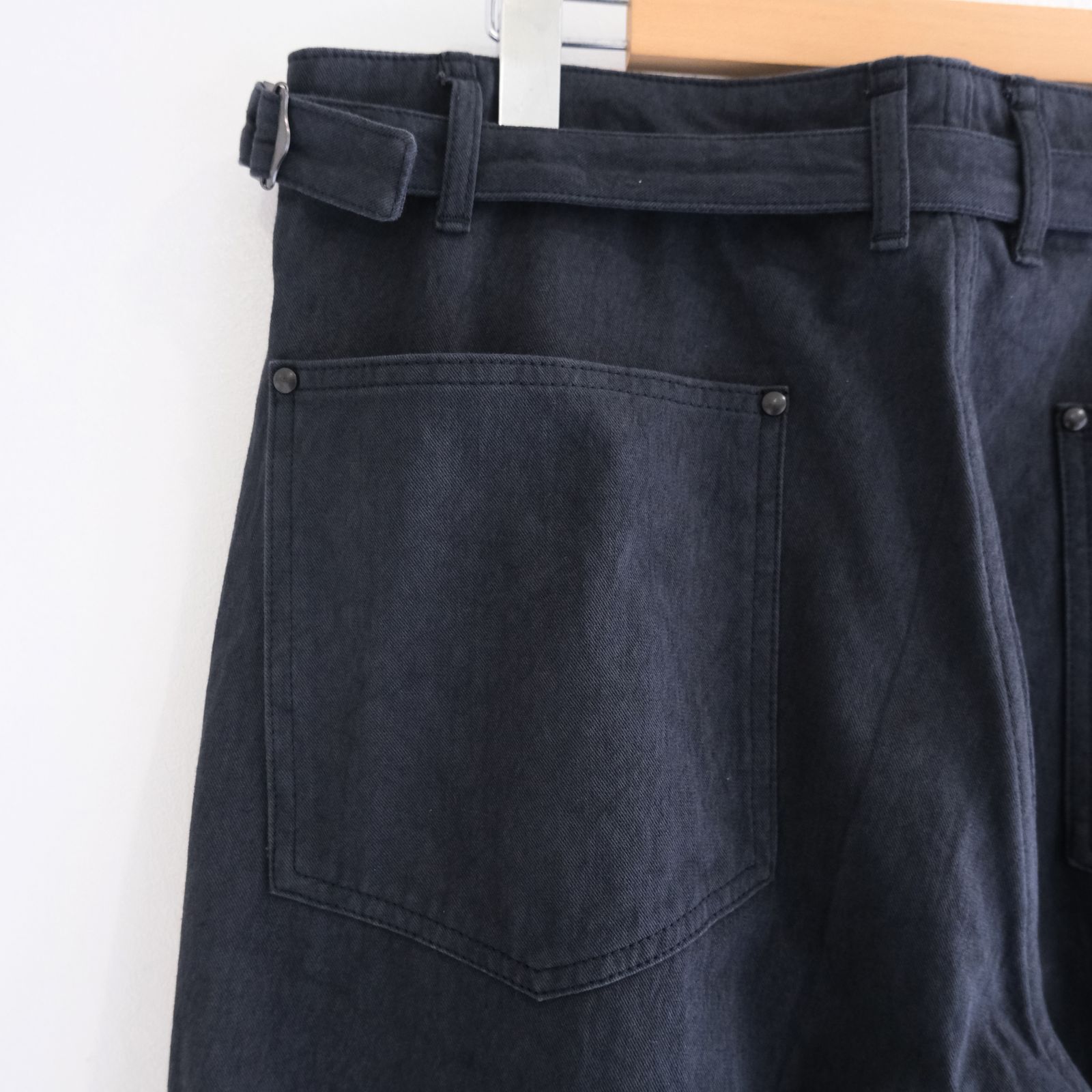 FADED CORKSCREW TWILL WORK PANTS（FADED BLACK）