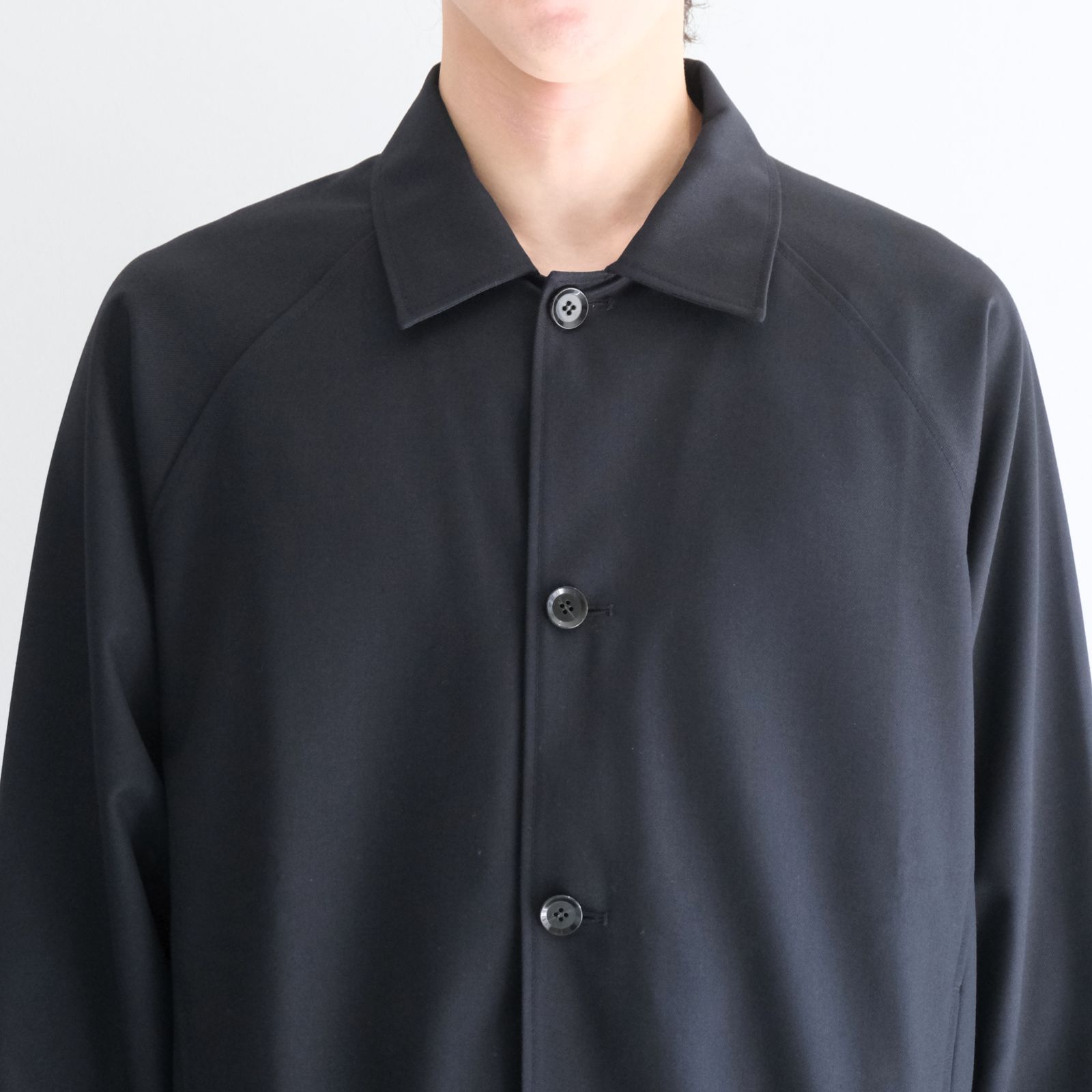 【残り1点】MESH WOOLEN RAGLAN BLOUSON（LIBERTY NAVY）