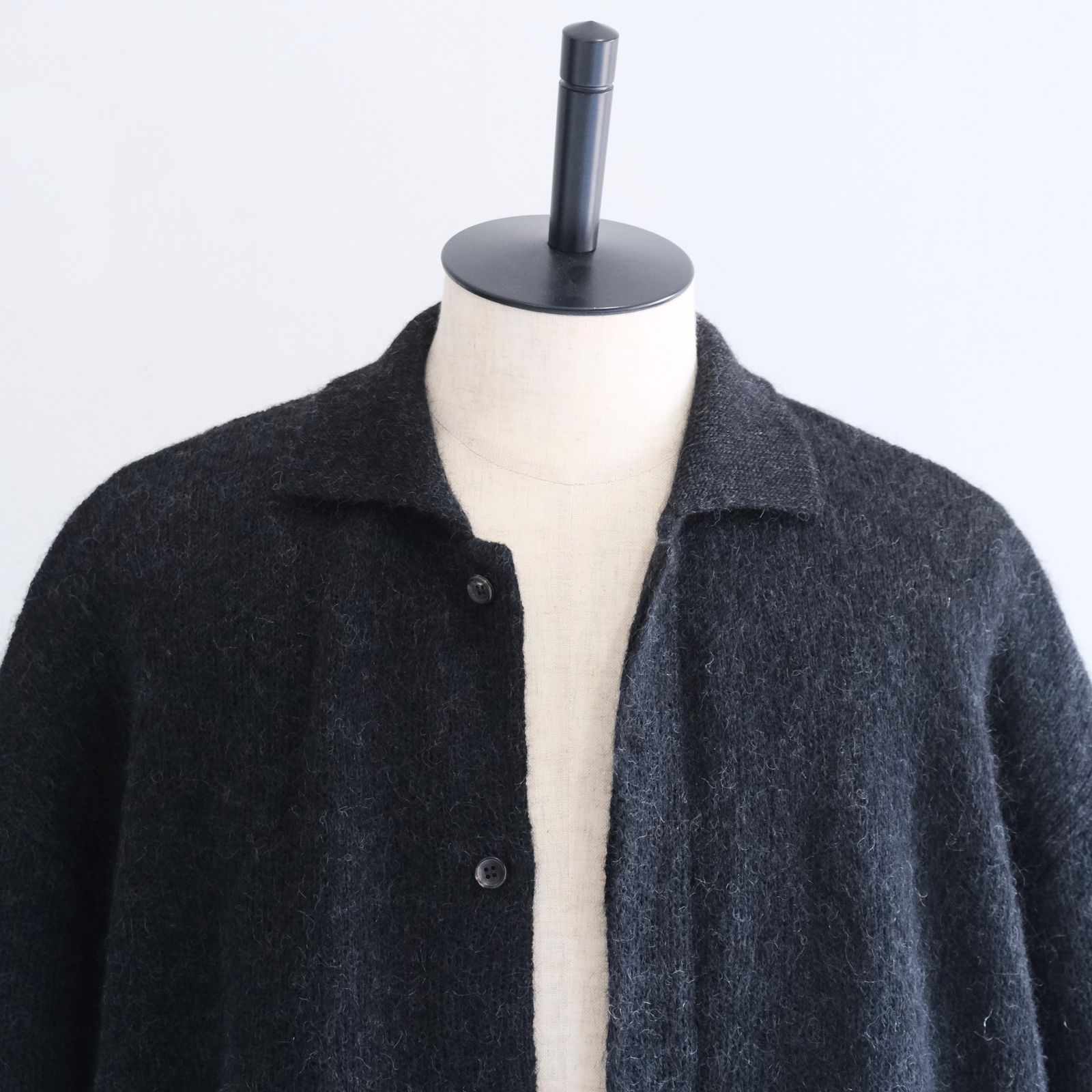【残り1点】Kid Mohair Knit Shirts（Black）