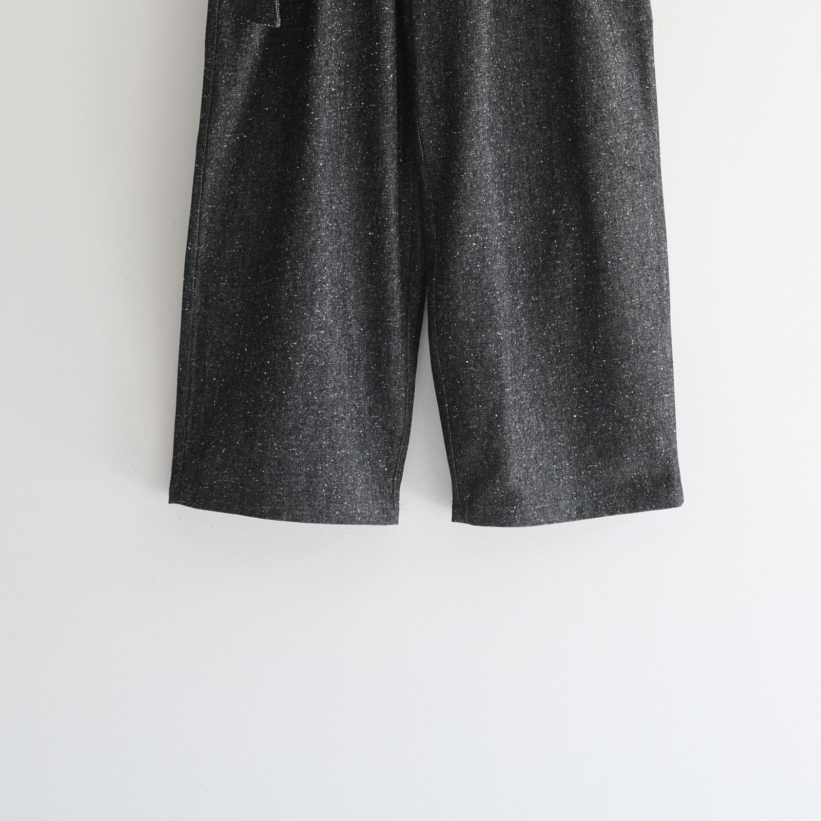 Silk Denim Wide Pants / デニム / シルク / コットン / BLACK