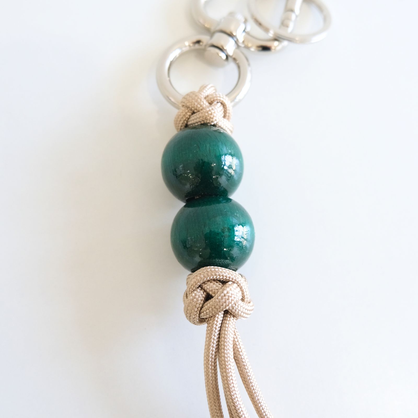 CHARM KEY CHAIN（GREEN×BEIGE）