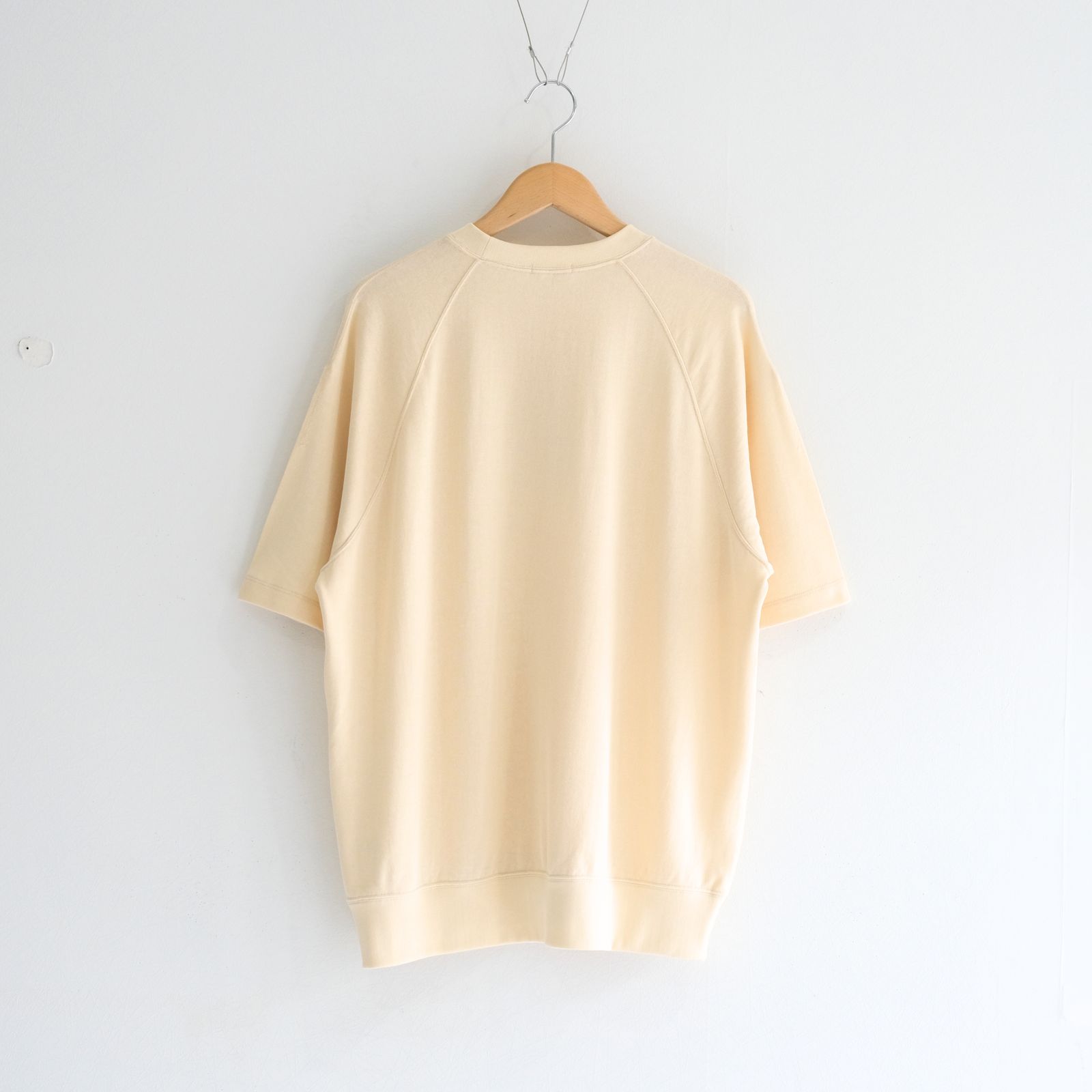 SOFT DRY SHORT LOOP TERRY SWEAT TEE （YELLOW BEIGE）