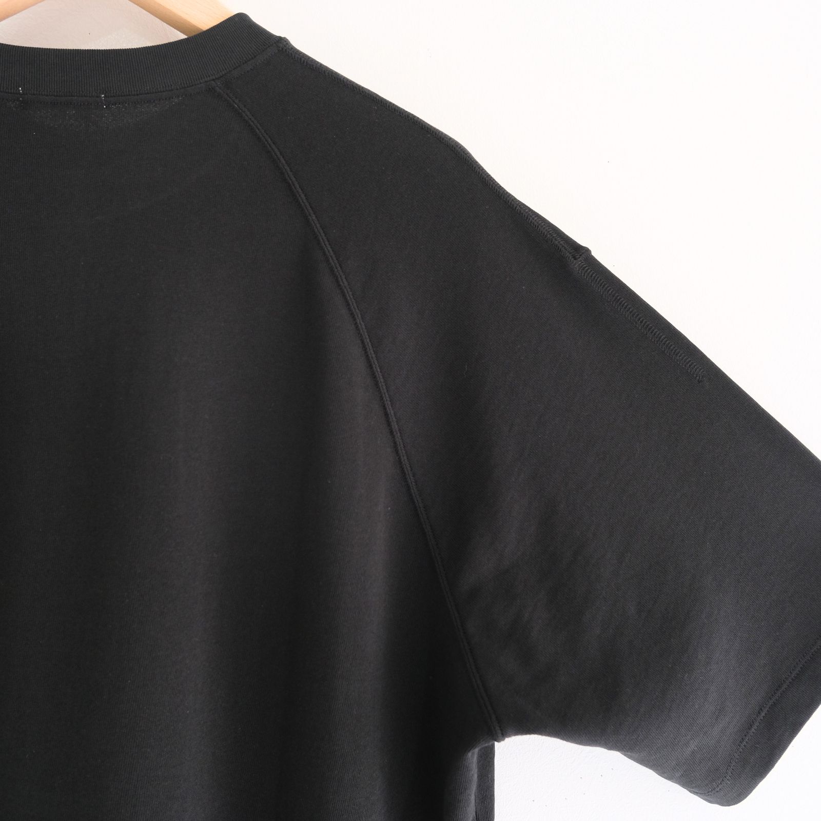 SOFT DRY SHORT LOOP TERRY SWEAT TEE （BLACK）