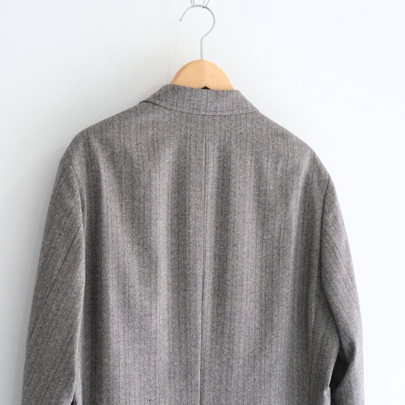 【残り1点】W/S HERRINGBONE STRIPE DB JKT（TAUPE GREY）