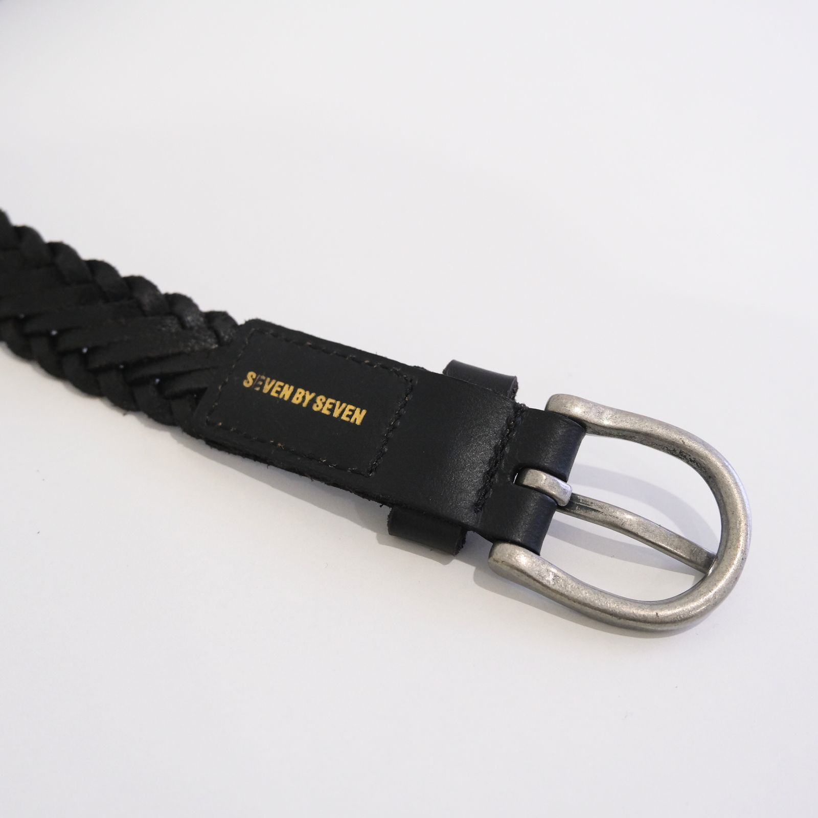 HAND BRAIDING LEATHER BELT ‐Cow leather‐ / ベルト / レザー / Black