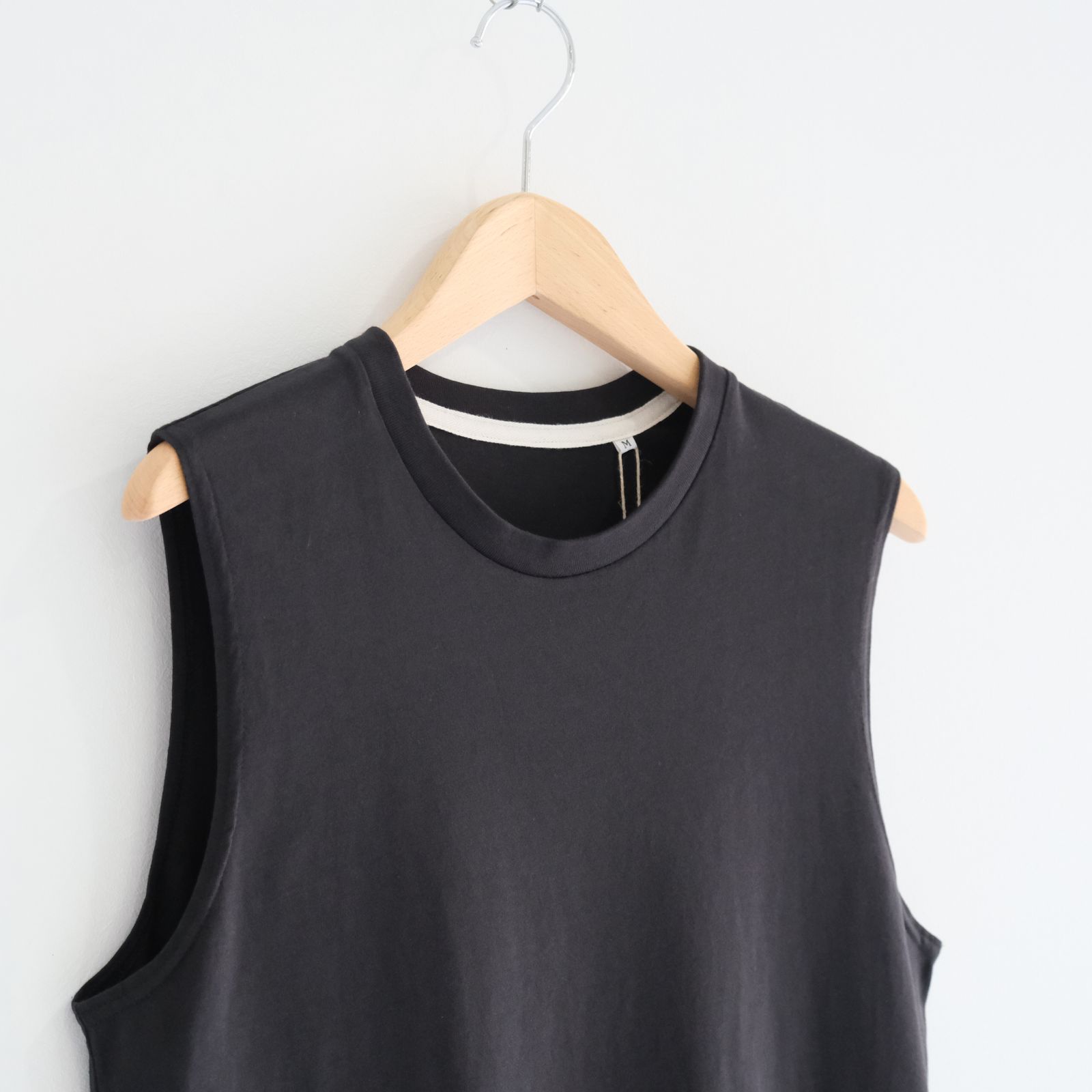 No Sleeve Top / ノースリーブ / 天然ピマコットン / BLACK
