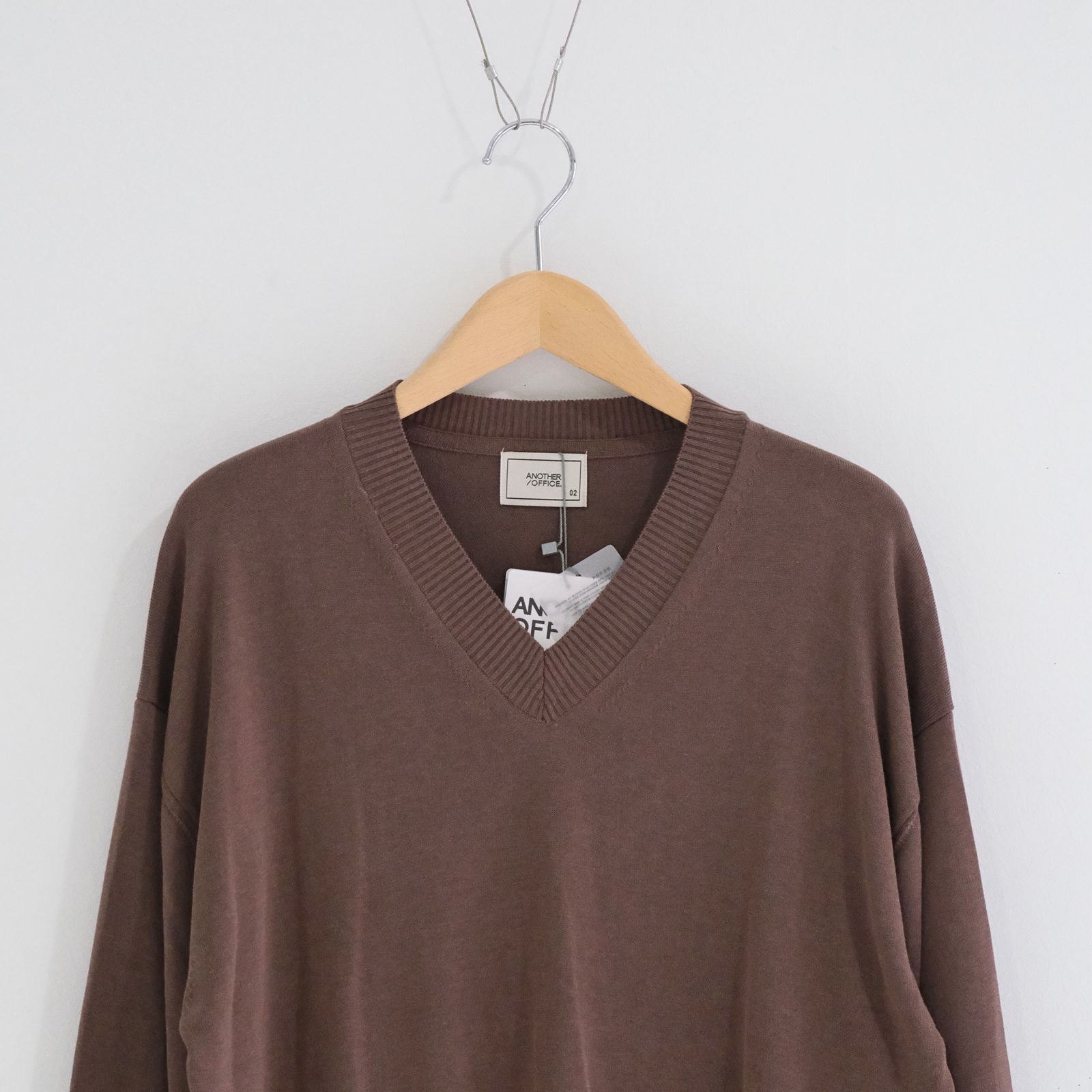 Current Silk V-neck Knit / ニット / Vネック / ブラウン