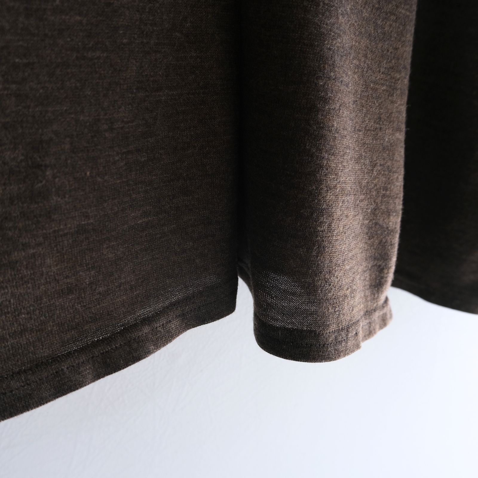 Wool Jersey Twisted polo Shirts / ポロシャツ / Brown