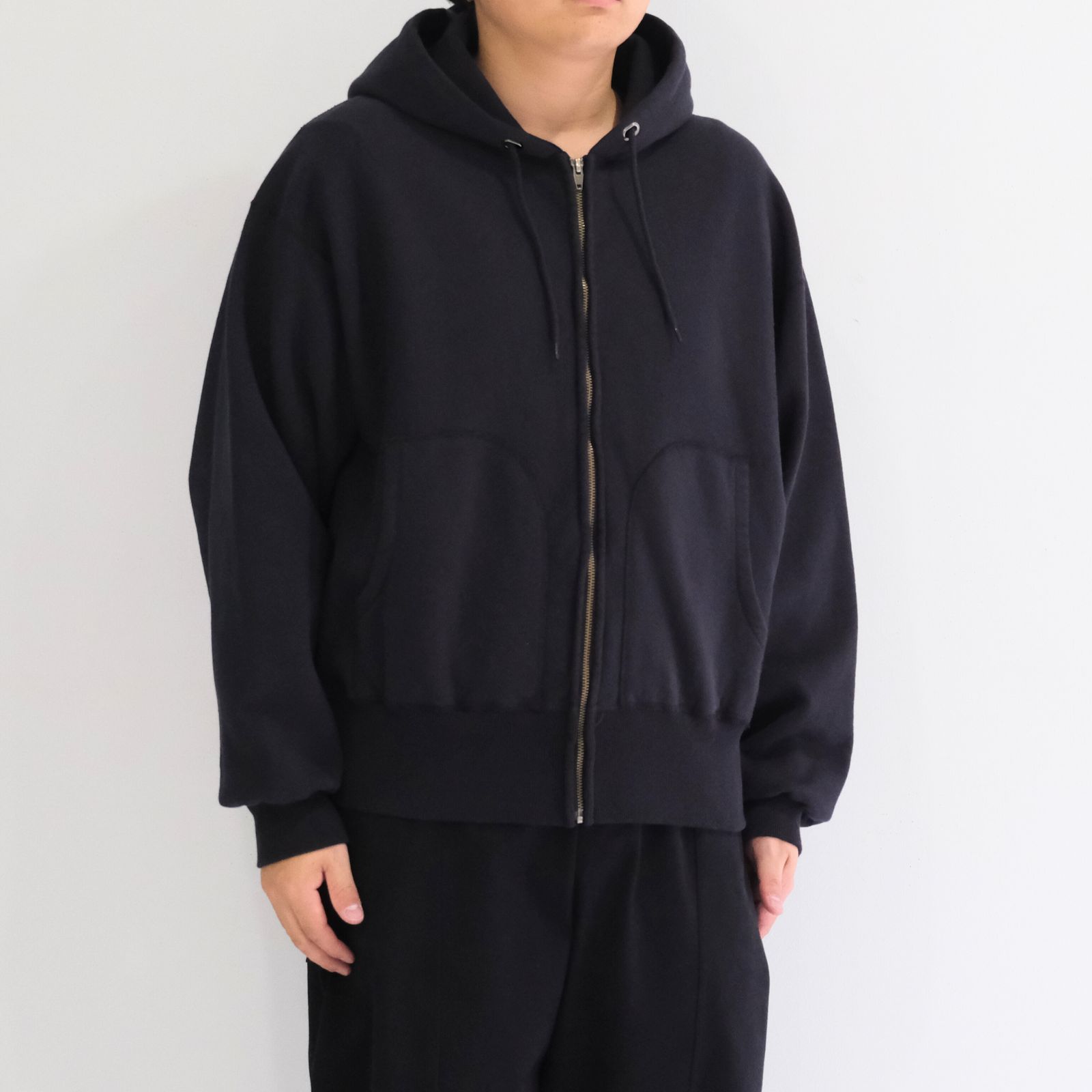 ZIP UP PARKA / ジップアップパーカー / BLACK