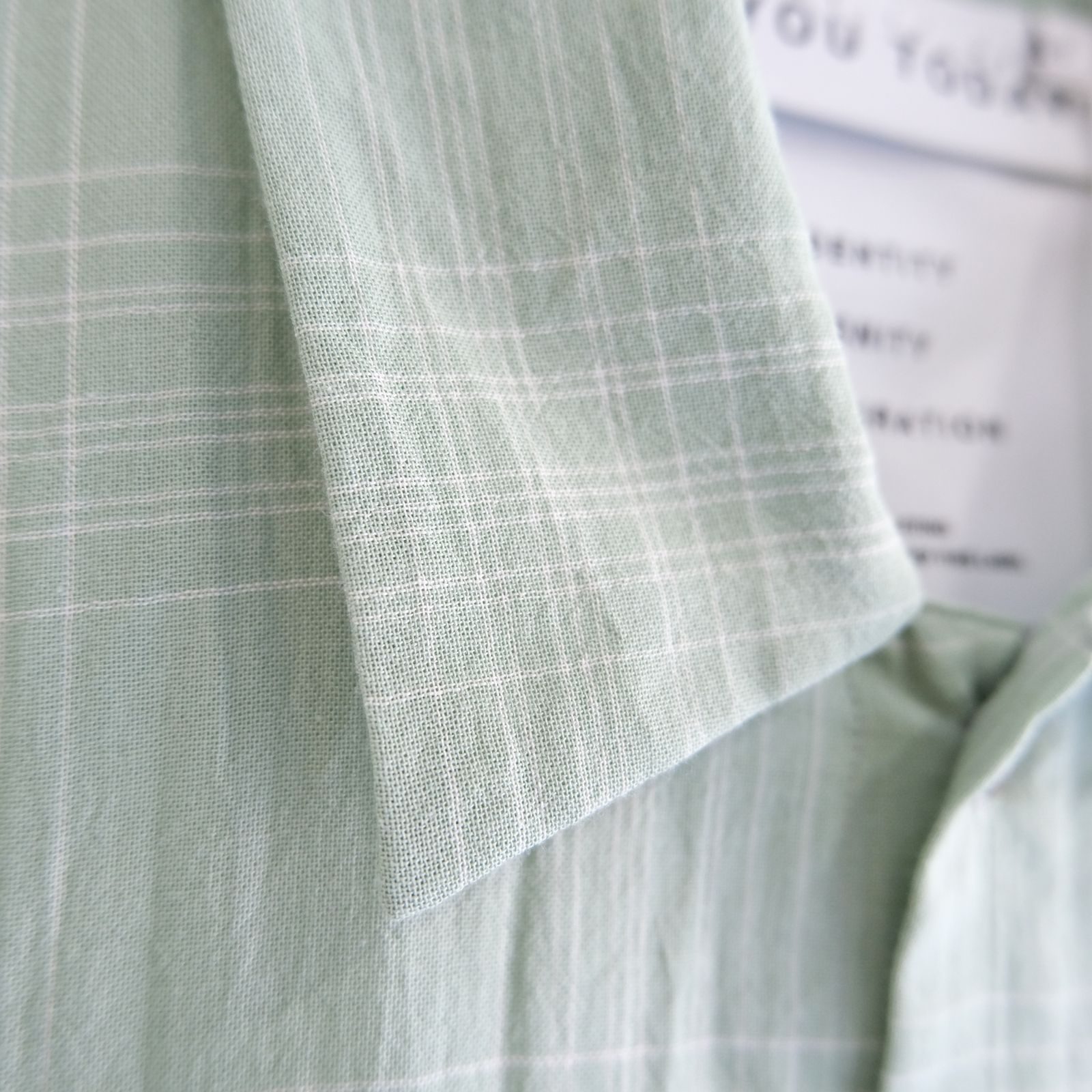 "MERCED" Sheer Through Shirt （MINT）