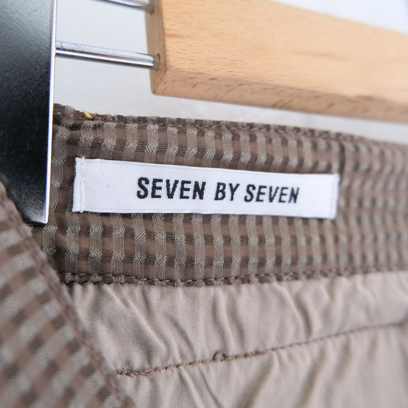 Lee / SEVEN BY SEVEN  / SHEER COWBOY PANTS ‐Gingham Check Indian fabric‐ /