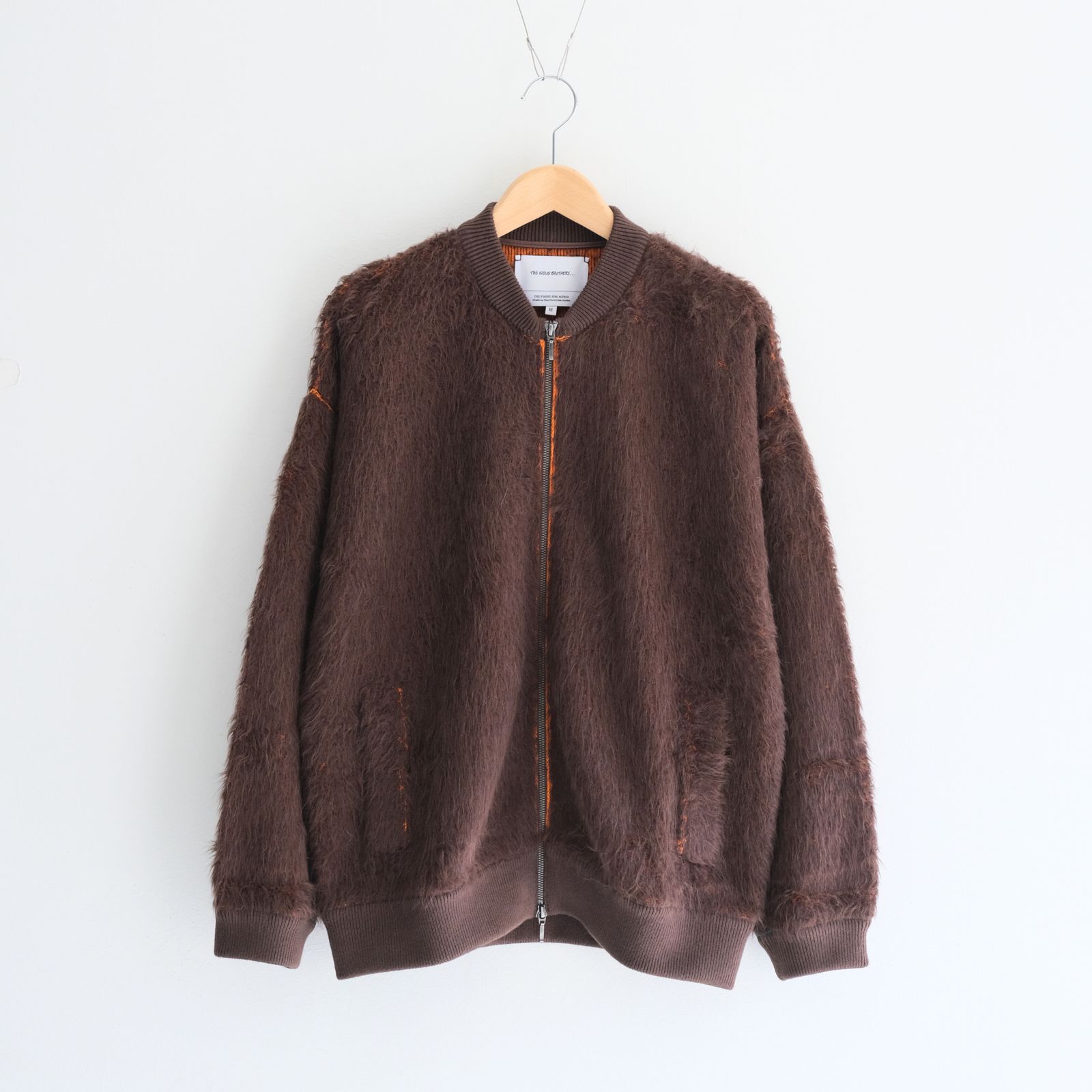 Suri Alpaca Bomber Jacket / ジャケット / ボンバージャケット / アルパカ / スリアルパカ / Dark Brown / Orange
