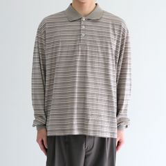 Brief Stripe Rugby TEE / ブリーフストライプラグビーTシャツ（LIGHT KHAKI）