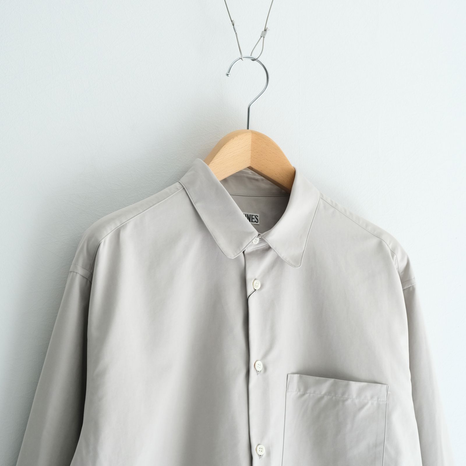 Peach back twill - Rob / シャツ / ポリエステル / ナイロン / Oyster beige