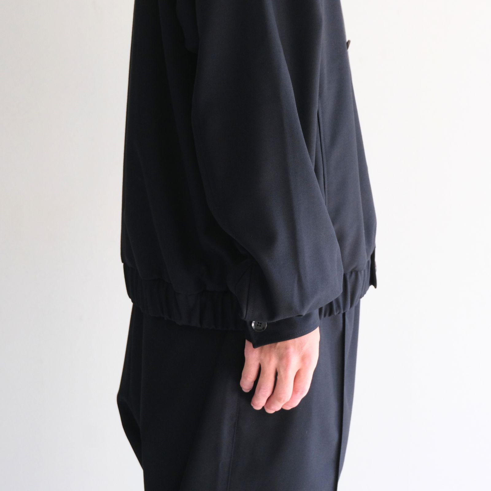 【残り1点】MESH WOOLEN RAGLAN BLOUSON（LIBERTY NAVY）