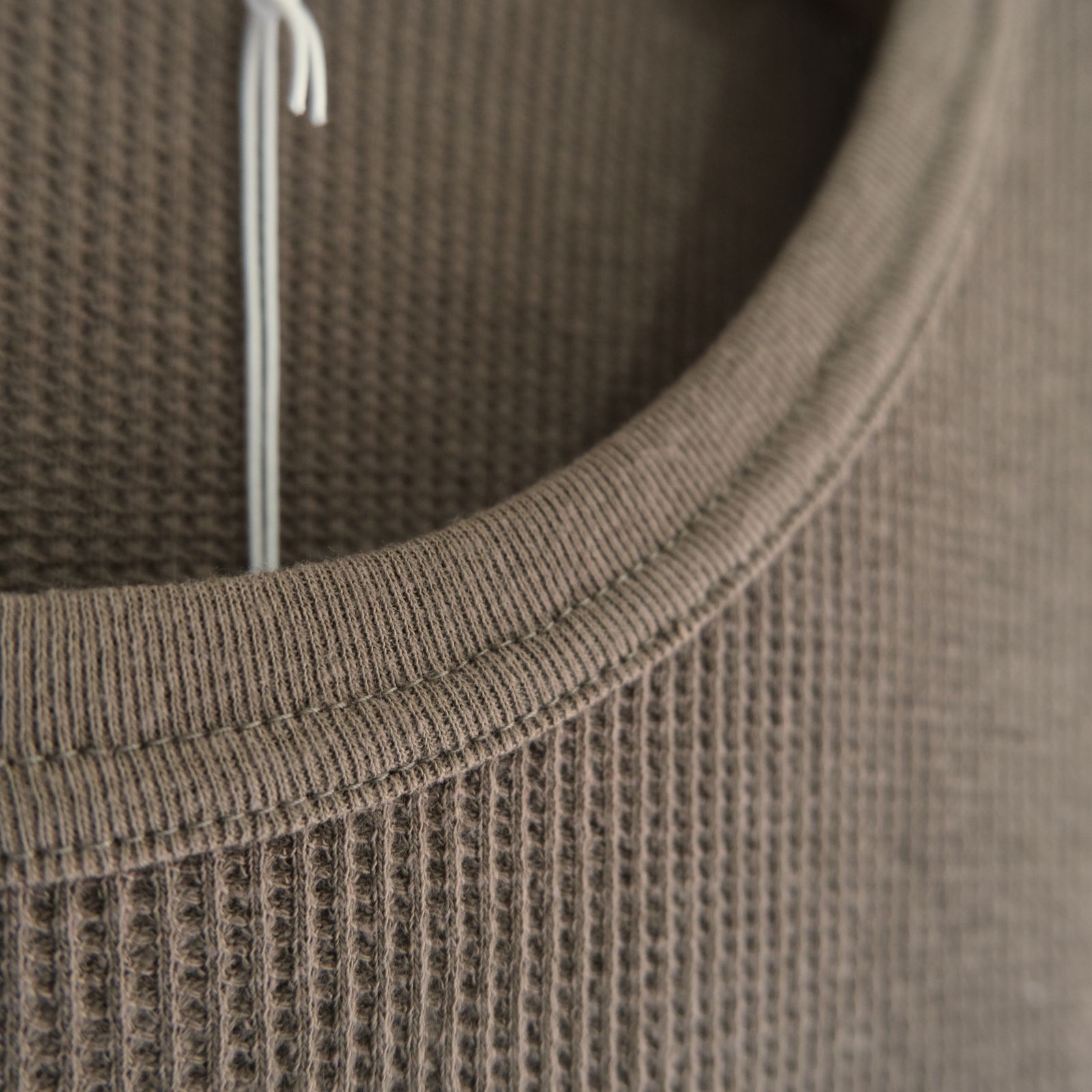 WRAP AROUND SLEEVELESS POCKET TEE ‐Recycle supima waffle‐ / ラップアラウンドスリーブレスポケットTEE ‐リサイクルスーピマワッフル‐（Brown）