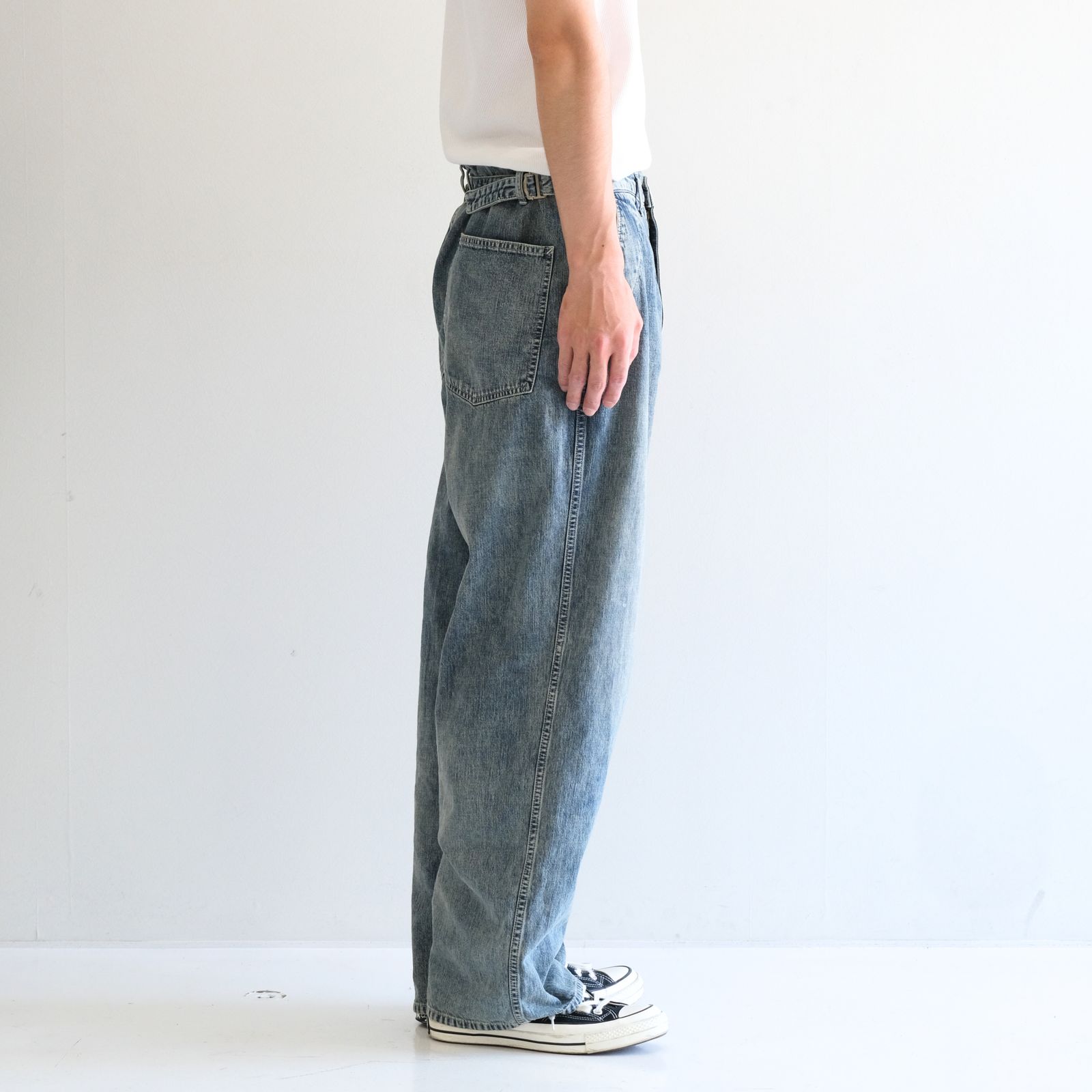 FADED LIGHT DENIM WORK PANTS（FADED BLUE）