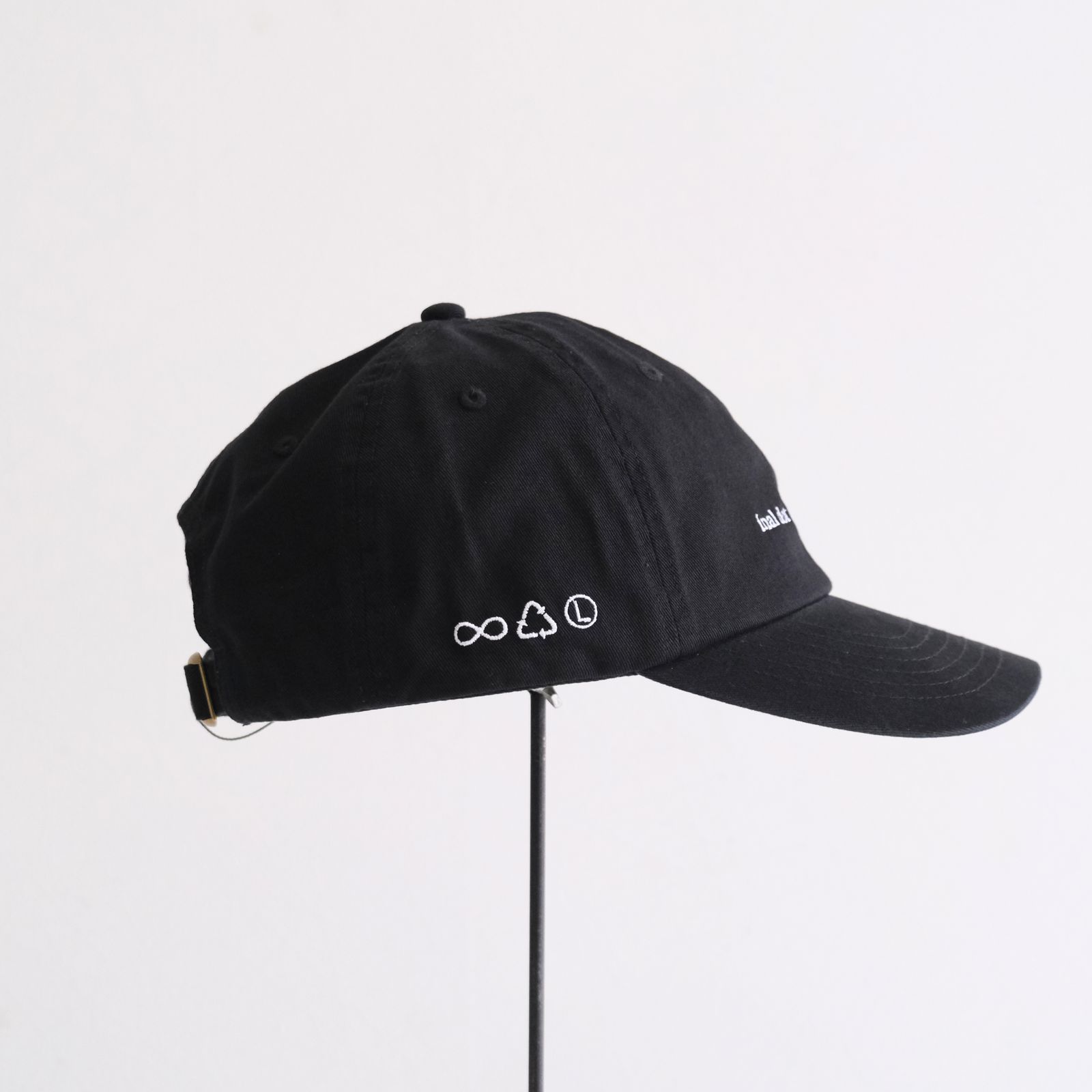 COTTON 6-PANEL HAT（BLACK）