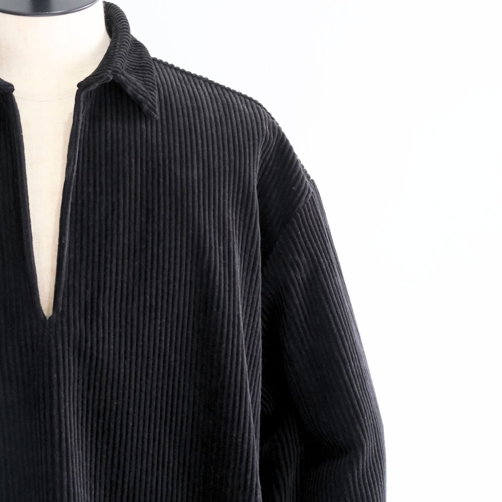 【残り1点】Corduroy Skipper Shirts（Black）