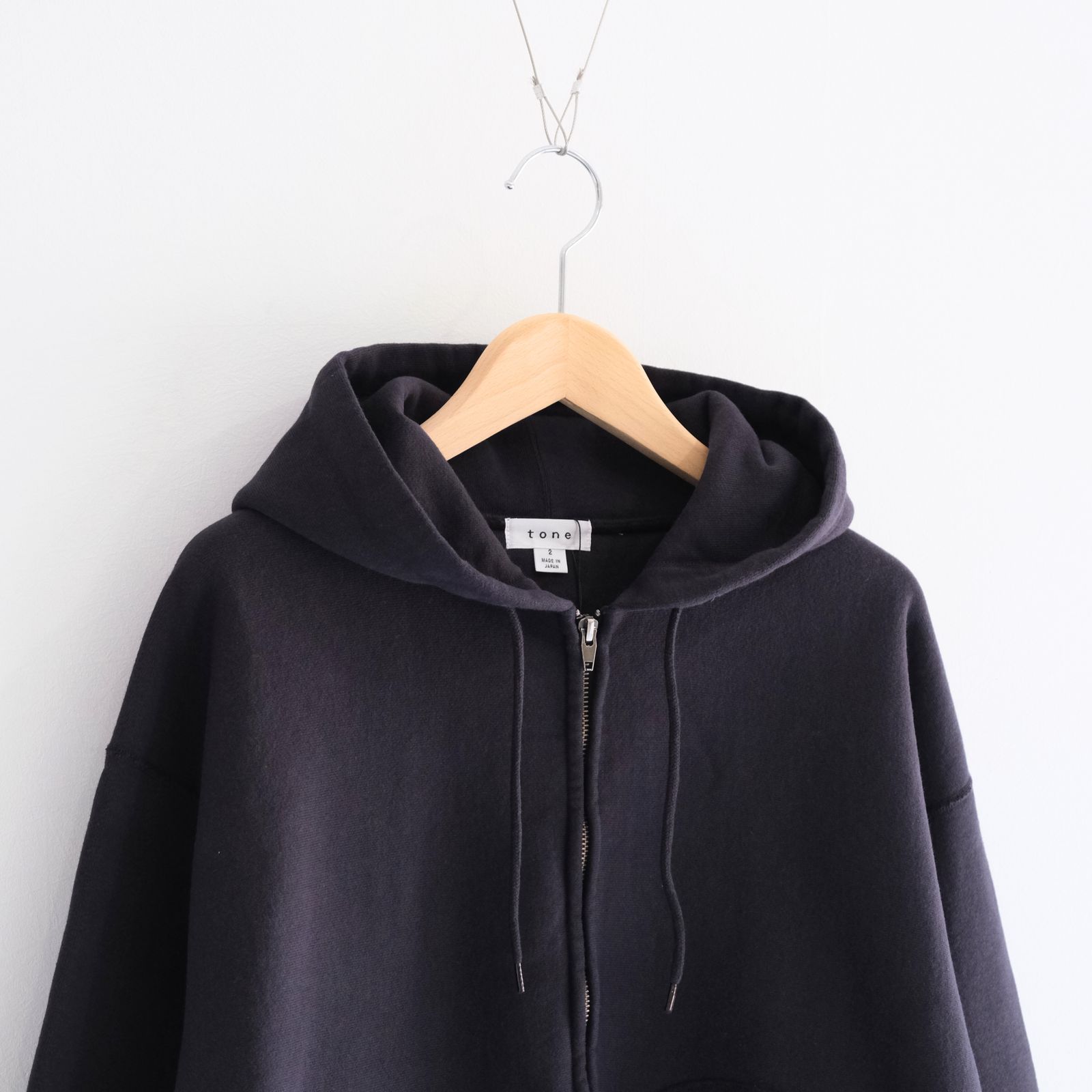 ZIP UP PARKA / ジップアップパーカー / BLACK