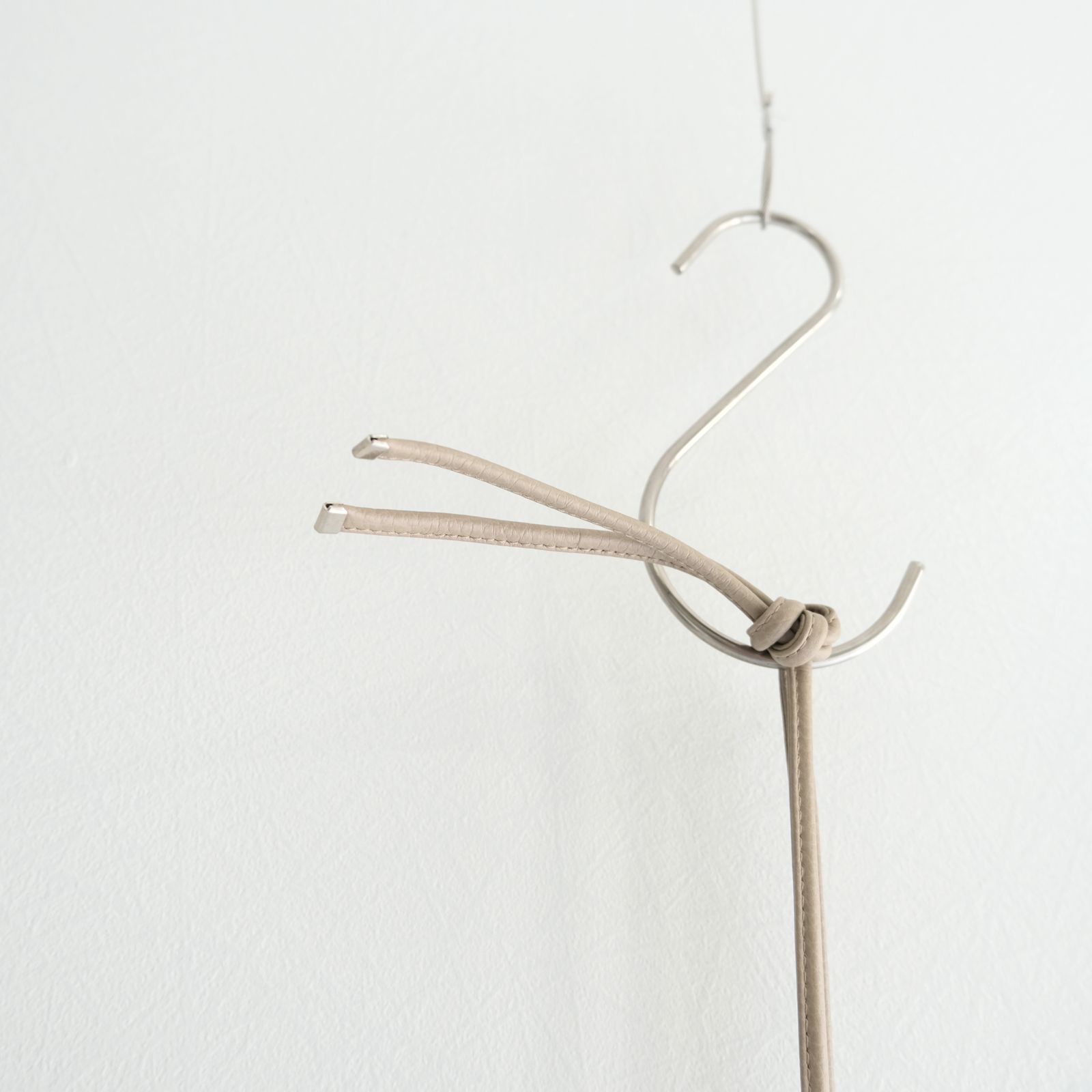 【残り1点】Leather Cord Crochet / レザー コード クロシェット（Gray）