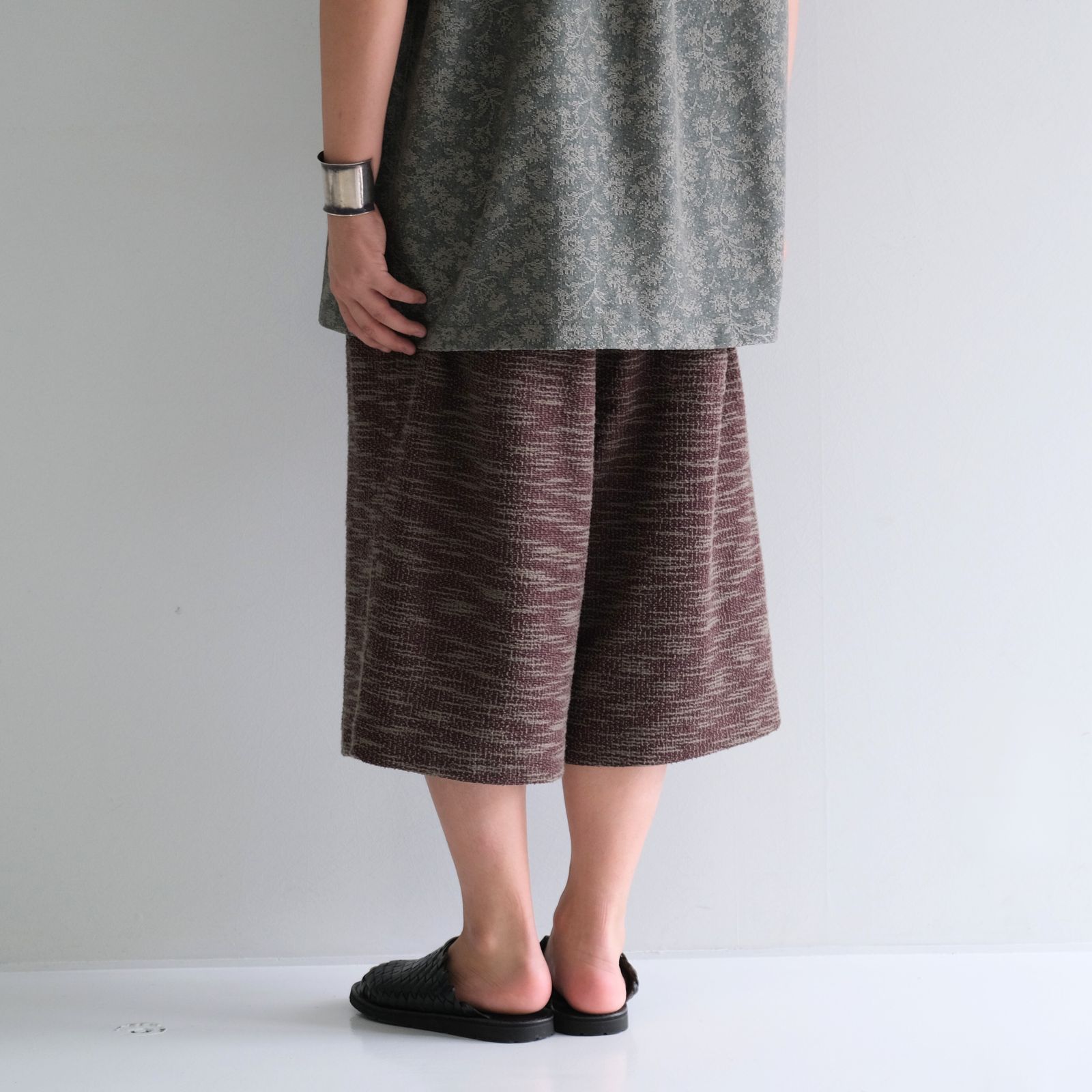 SAPINO JACQUARD WIDE SHORT / ショーツ / BURGUNDY
