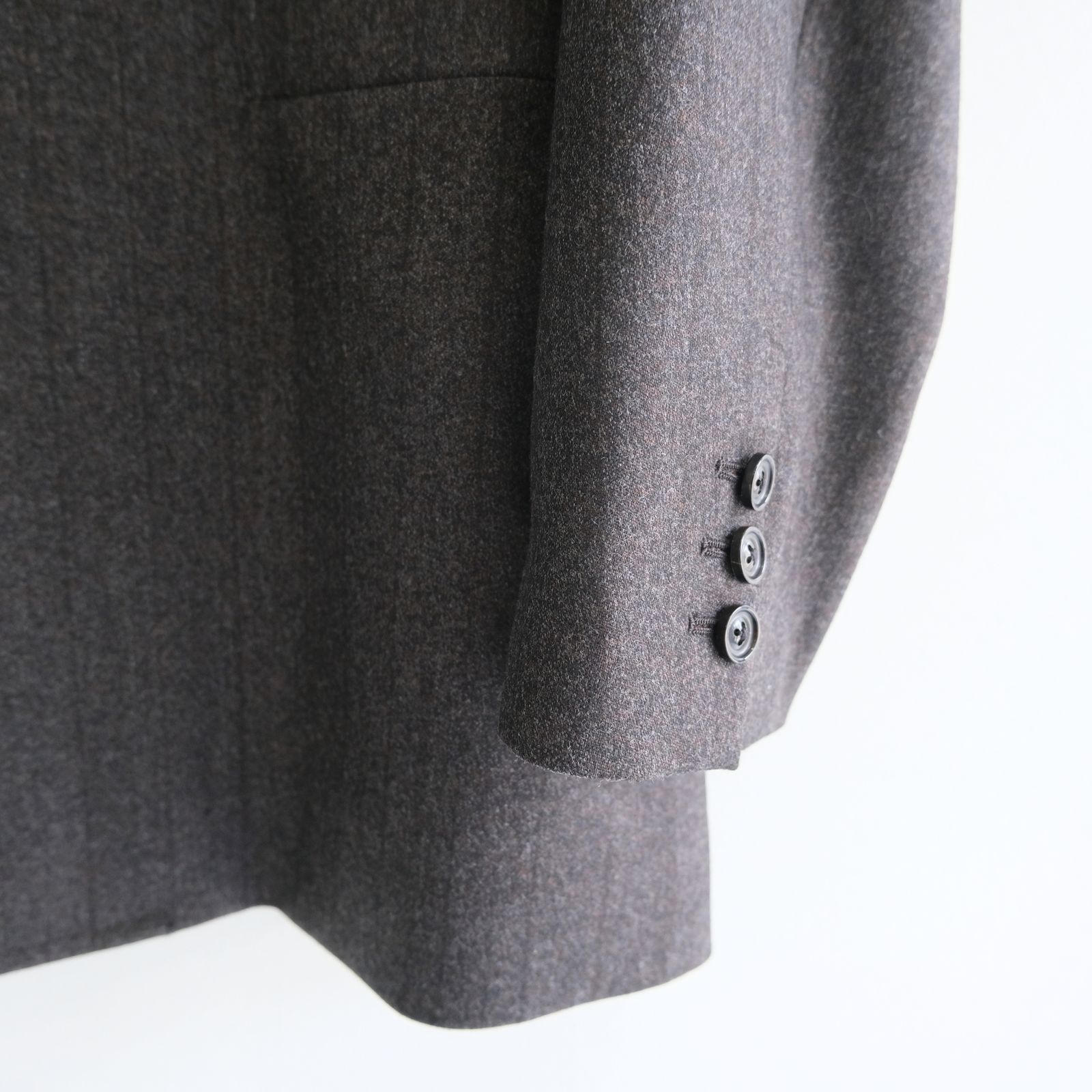 【残り1点】MELANGE BARATHEA STRIPE DB JKT（CHARCOAL BROWN）