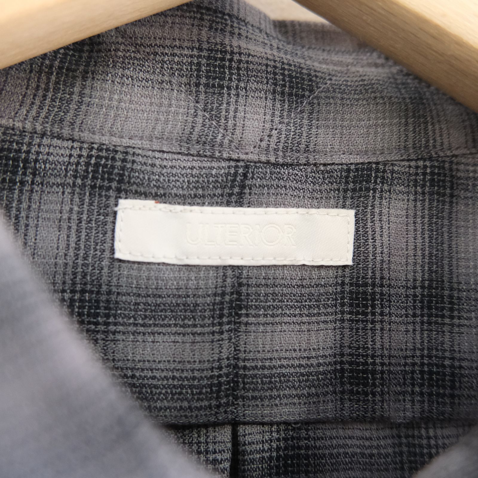 SUPER LIGHT FADED CHECK SHIRT（BLACK / GREY）