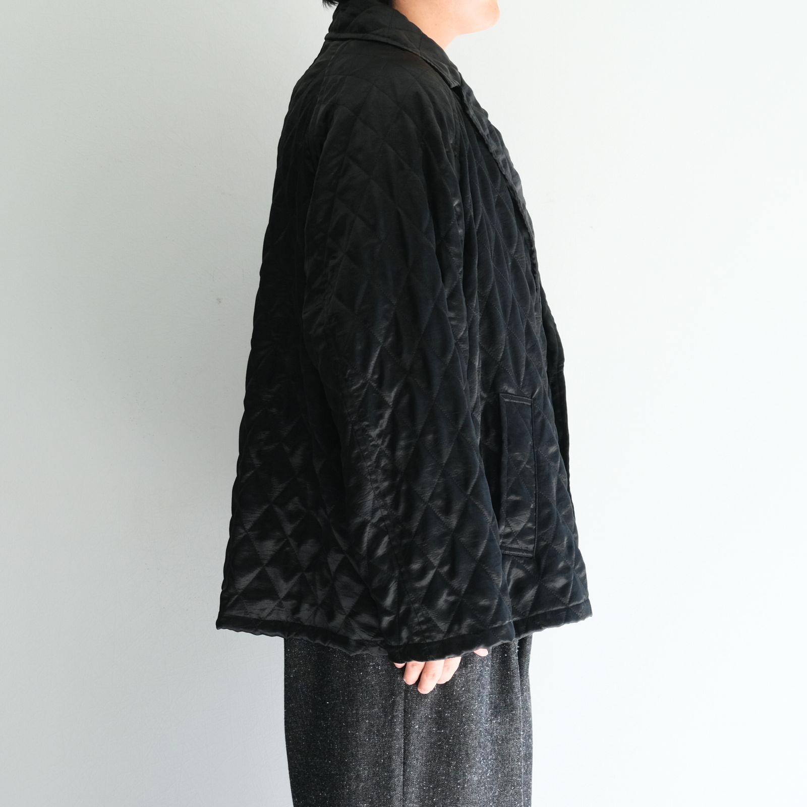 QUILTING RAGLAN JACKET / ジャケット / シングルジャケット / BLACK