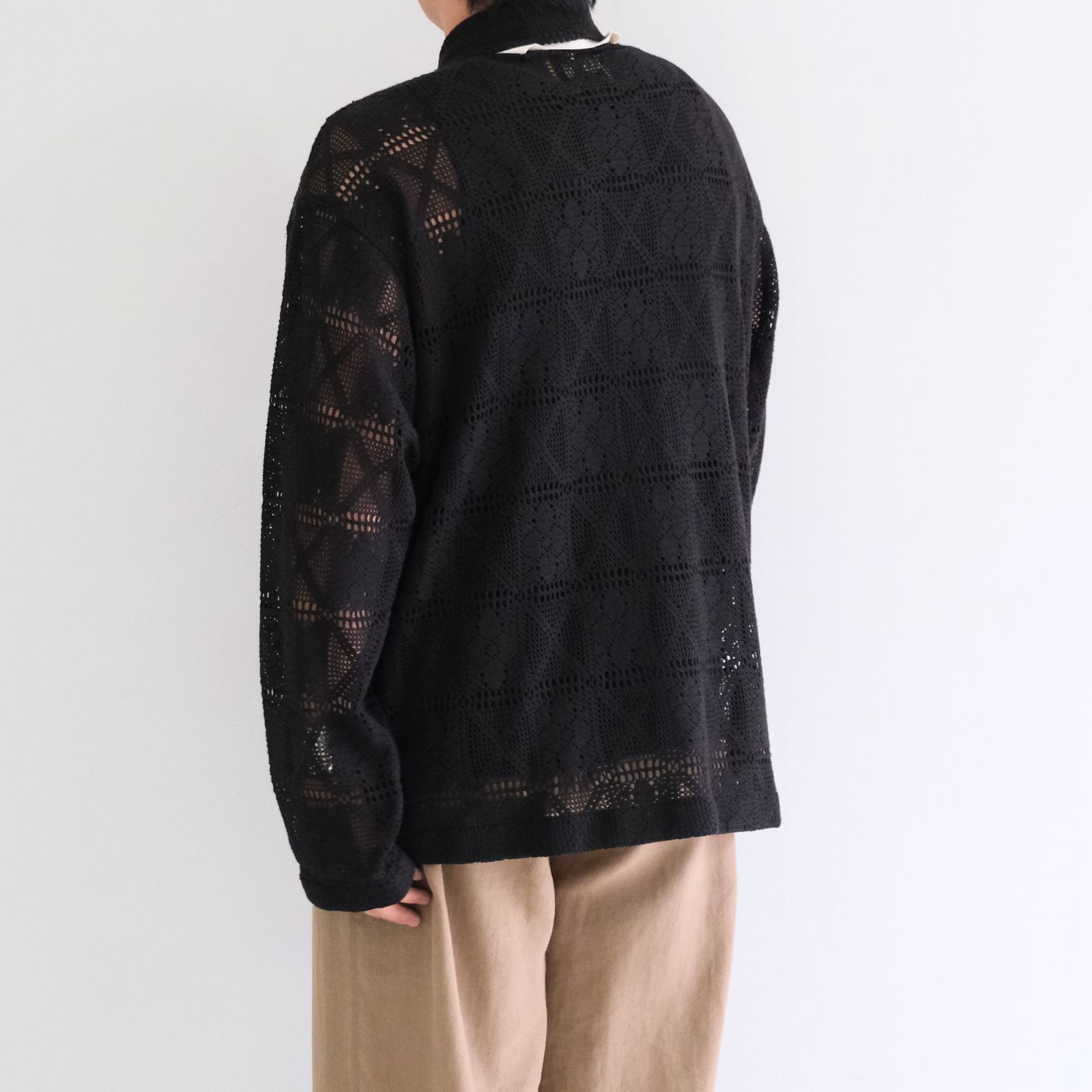 LAZY OVER SHIRKET / シャツ / レース / BLACK