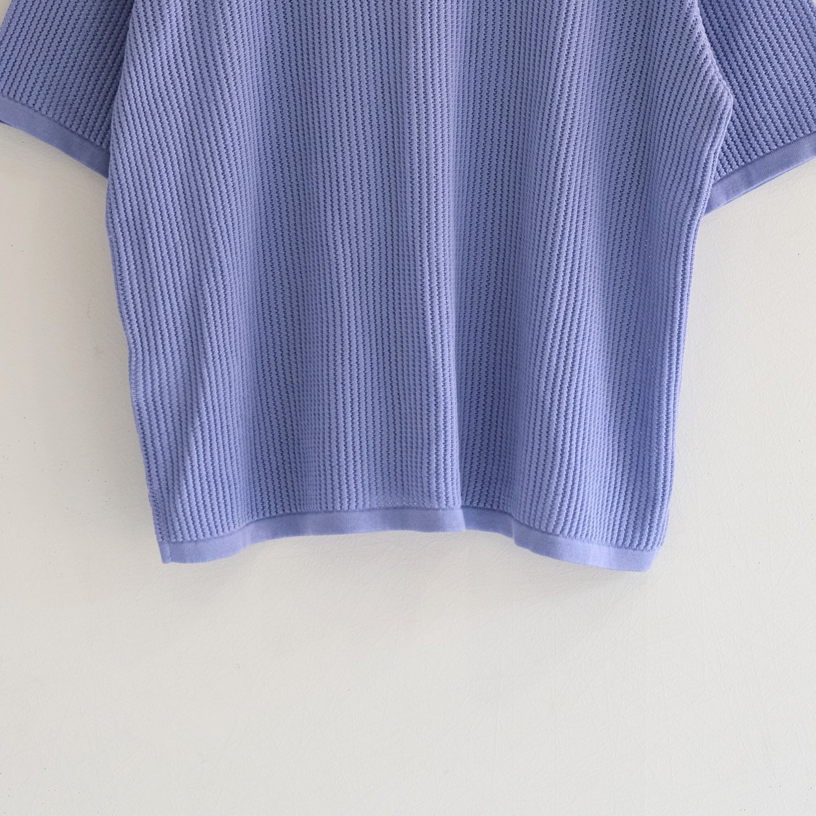 COTTON SUKASHI KNIT S/T / ニットシャツ / PURPLE