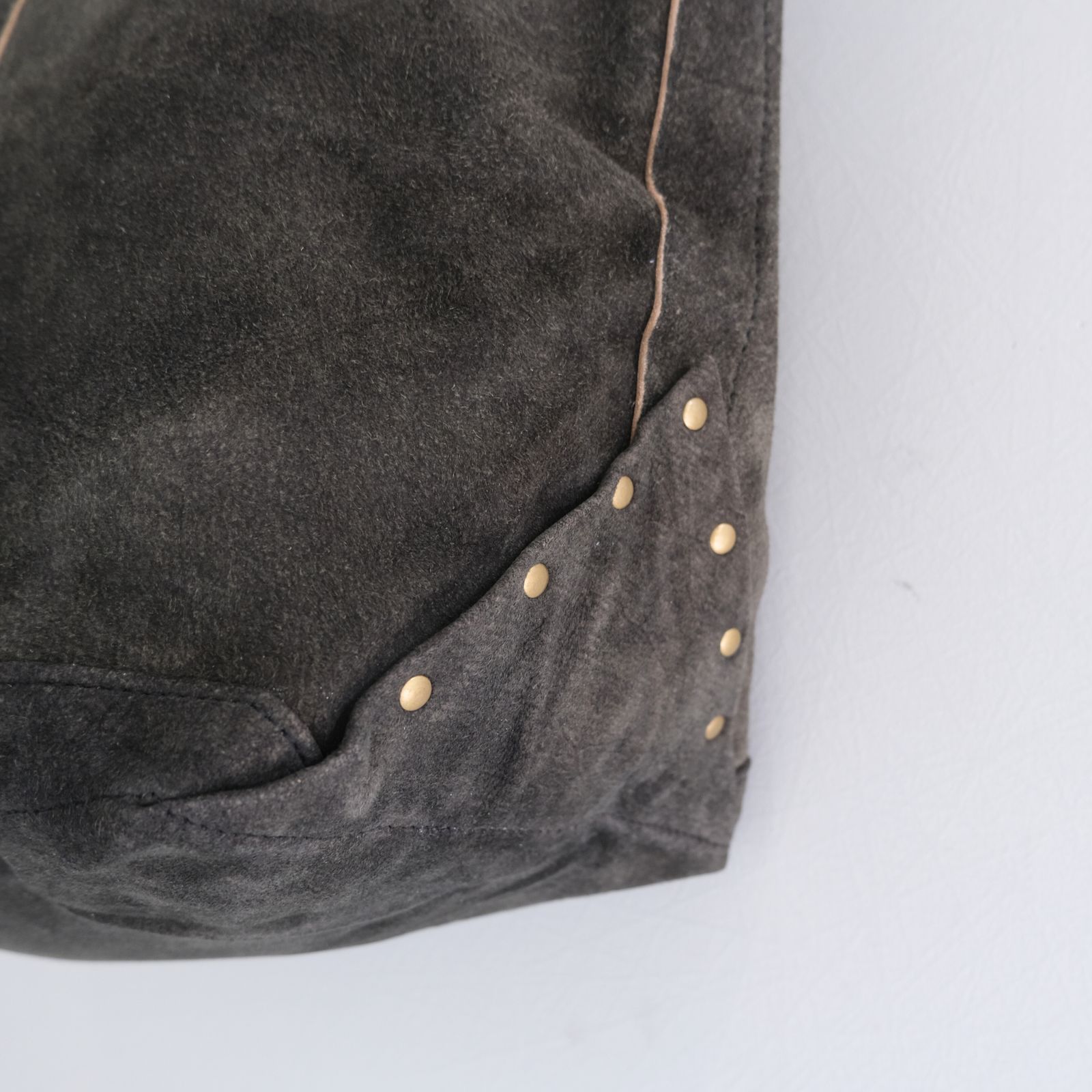 LEATHER TOTE BAG ‐Goat suede Antique finish‐ / バッグ / トートバッグ / レザー / ゴートレザー / アンティーク加工 / Black
