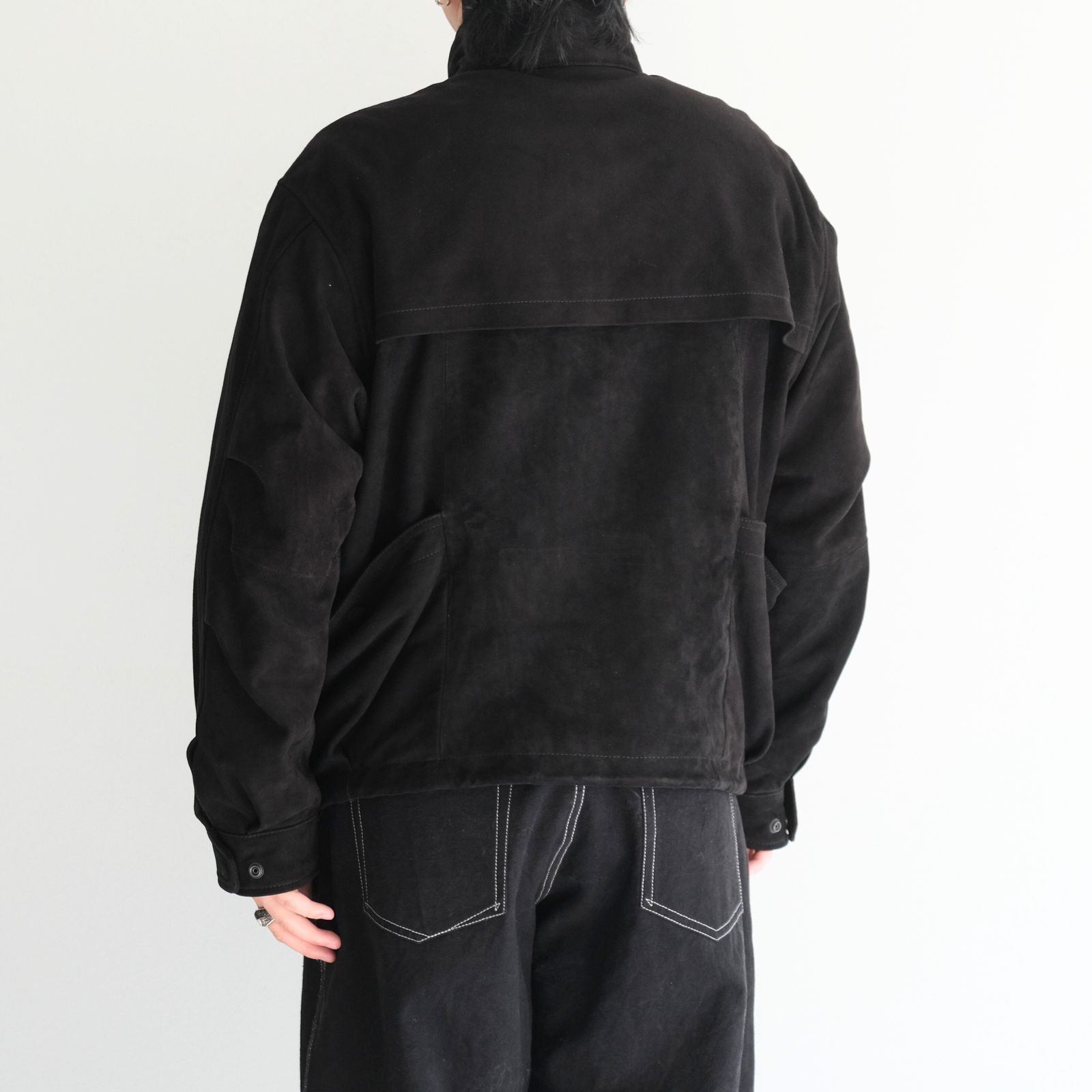 HIKER JACKET / ジャケット / レザージャケット / ハイカージャケット /  SHEEP SUEDE / 羊革 /  BLACK