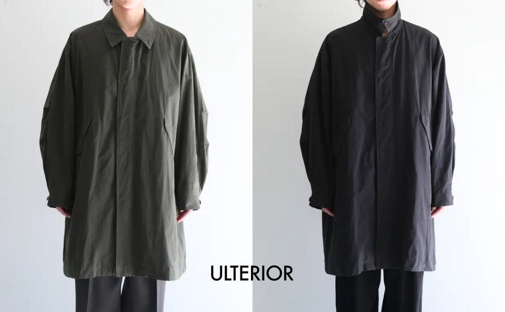 【ULTERIOR / アルテリア】バルカラーコート × ミリタリーフィールドコート 26AWはOLMETEX社の高密度ウェザー生地で登場。（WAXED WEATHER B/C FIELD COAT）