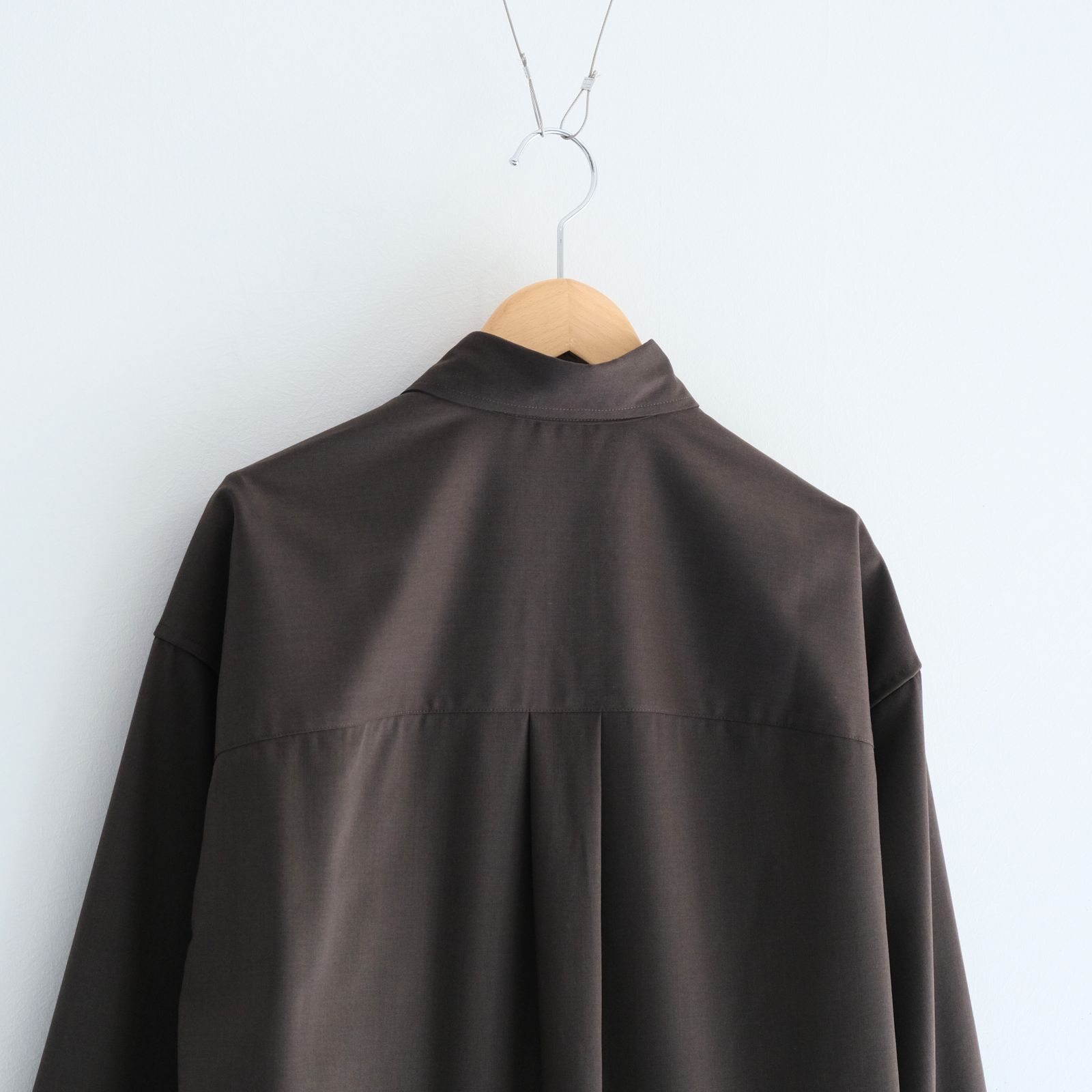 WOOL-POLY STANDARD SHIRT / シャツ / BROWN