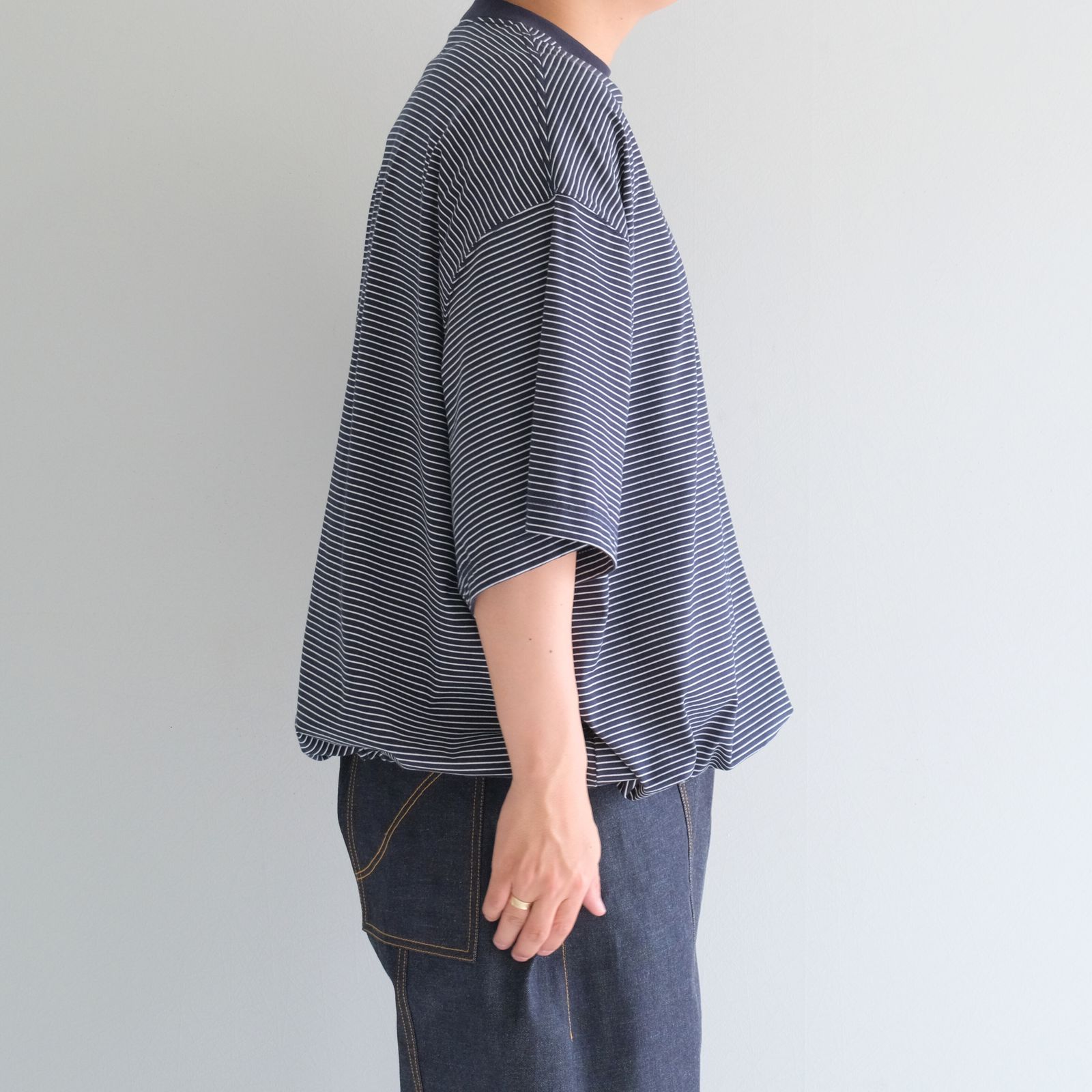 トップス BALLOON BORDER SHORT SLEEVE T-SHIRT Balloon Border Short Sleeve T-Shirt(L(MEN) Black×White