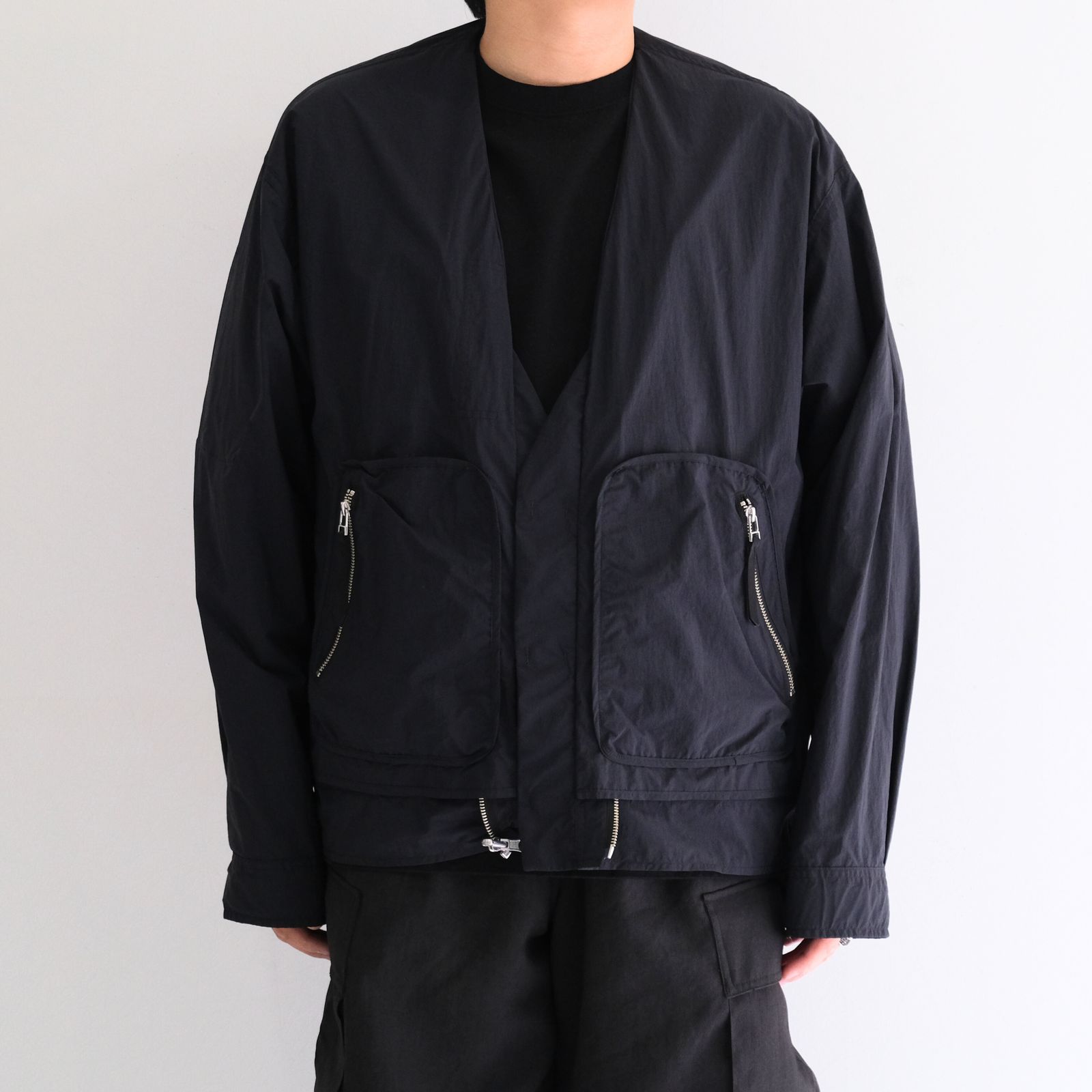 Weathering Nylon Reversible 4Way JKT / ウェザリングナイロンリバーシブル4Wayジャケット（OFF BLACK）