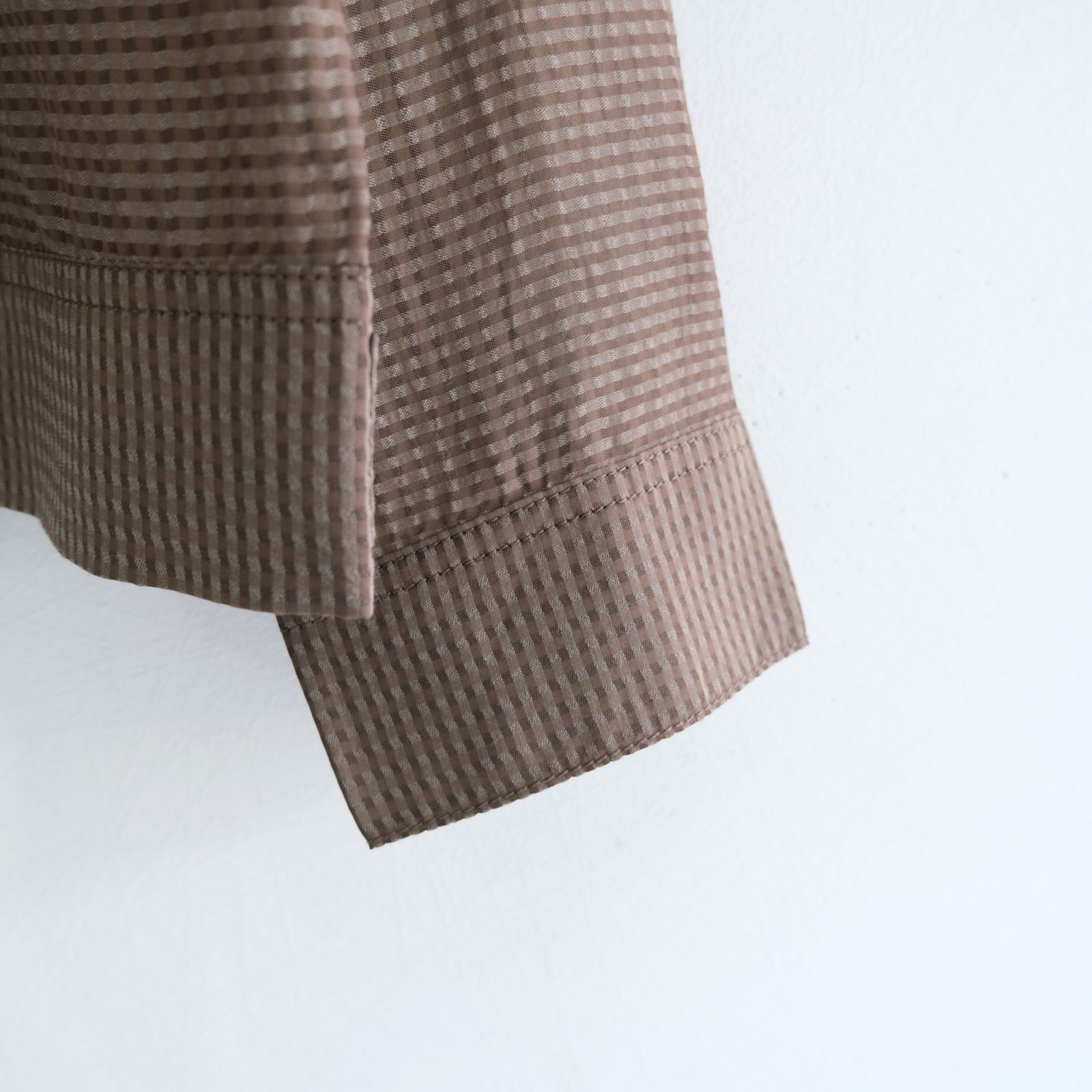 Lee / SEVEN BY SEVEN / SHEER COWBOY JACKET ‐Gingham Check Indian fabric‐ （Greige）
