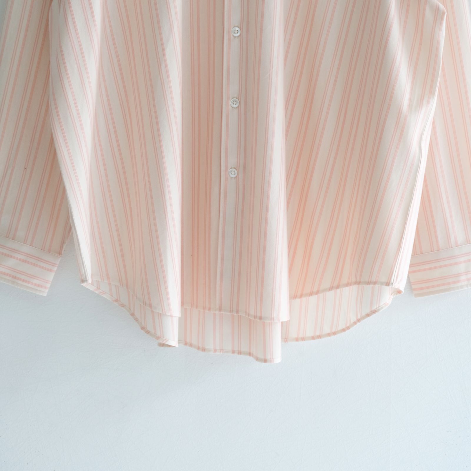 46G Atmosphere Stripe L/S Shirt / シャツ / ピンク / ストライプ