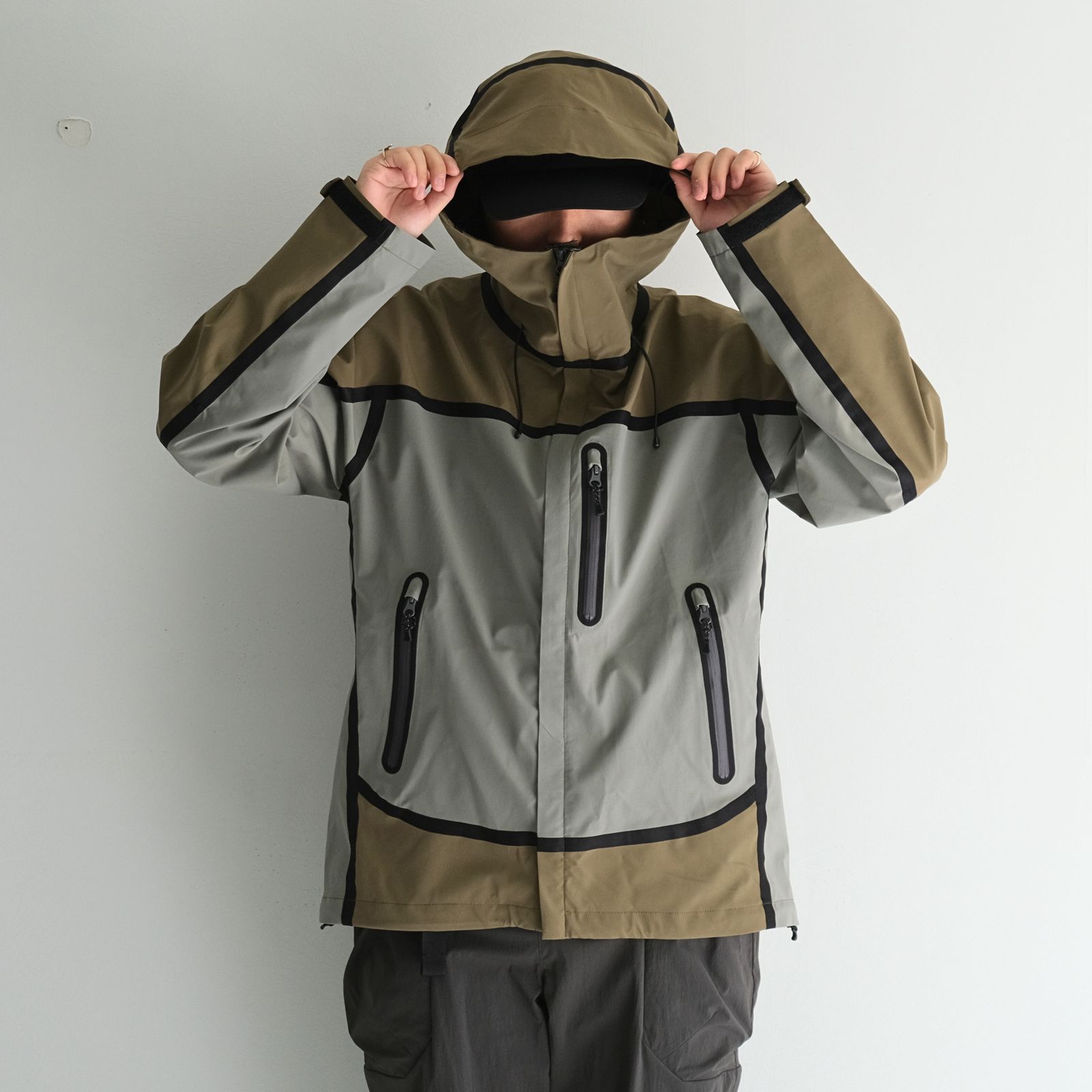 TAPED SEAM WATER PROOF JACKET / シェルジャケット / ミリタリーグレー