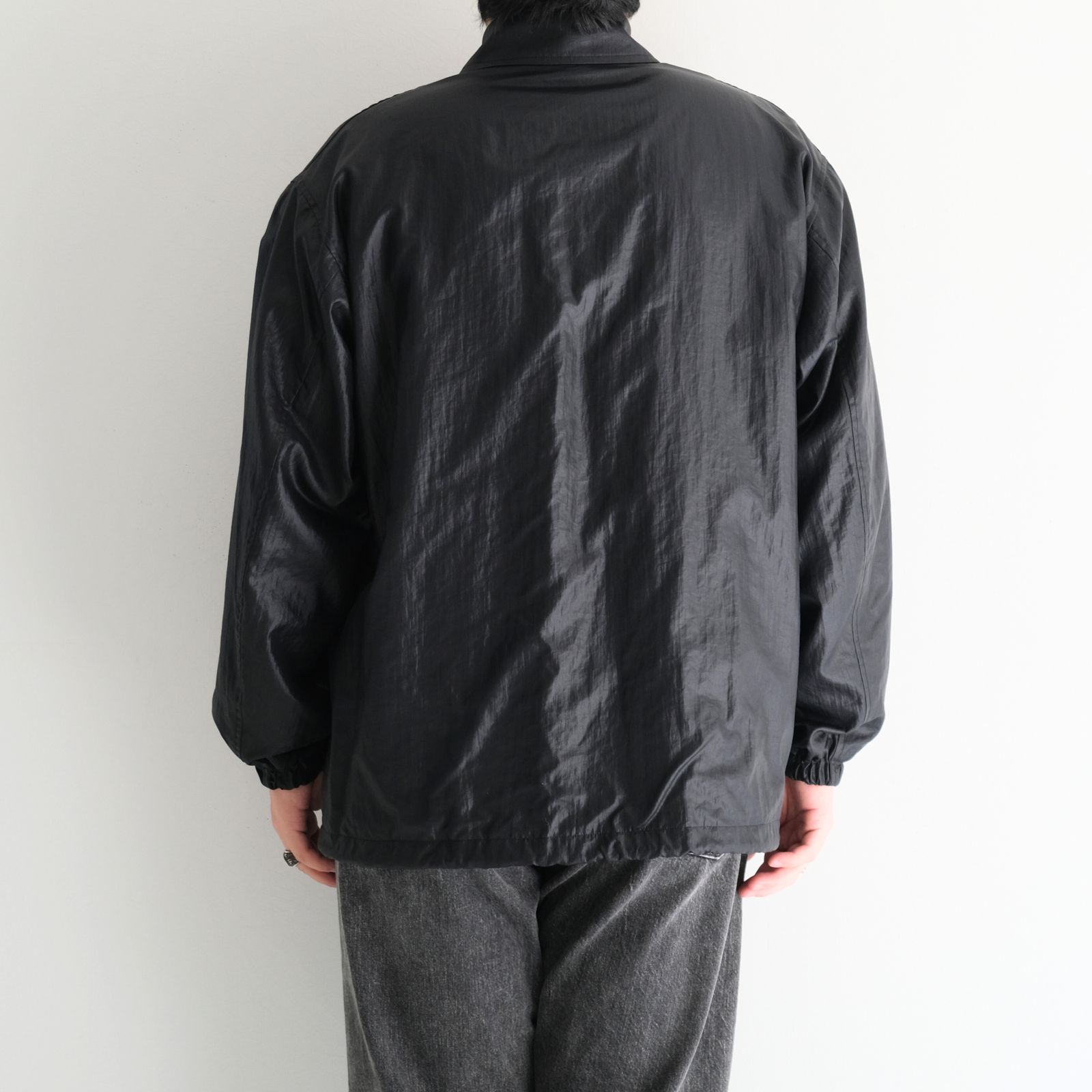 LUSTER NYLON TAFFETA COACH JKT / ラスターナイロンタフタコーチジャケット（BLACK）