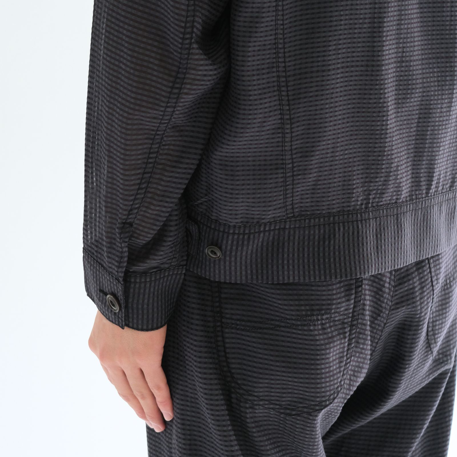 Lee / SEVEN BY SEVEN / SHEER COWBOY JACKET ‐Gingham Check Indian fabric‐ （Navy）