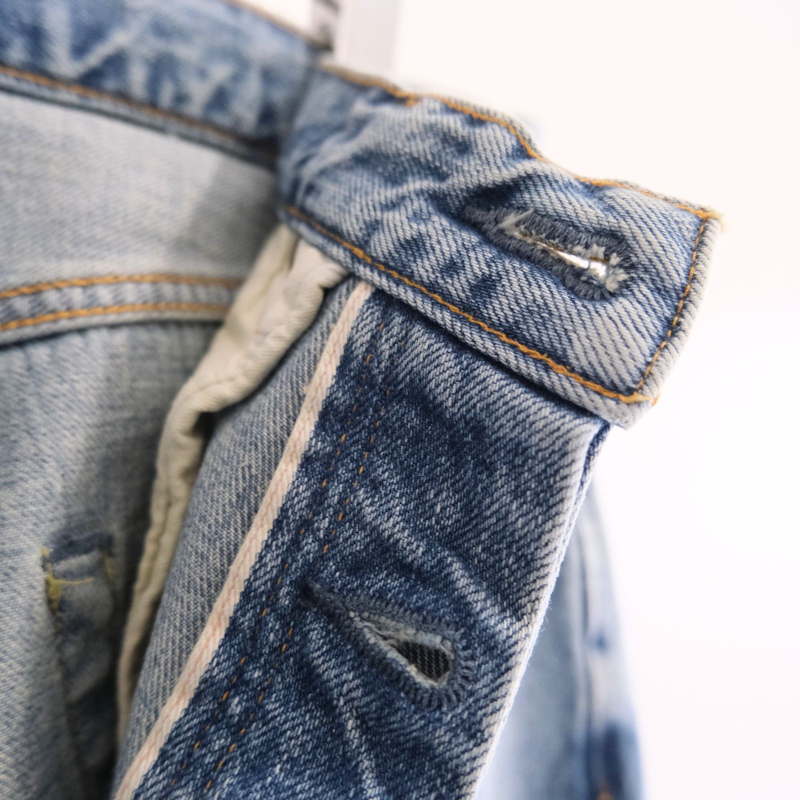 VINTAGE WASHED SELVEDGE DENIM 5P PANTS / パンツ / デニム / 5ポケット / FADED BLUE