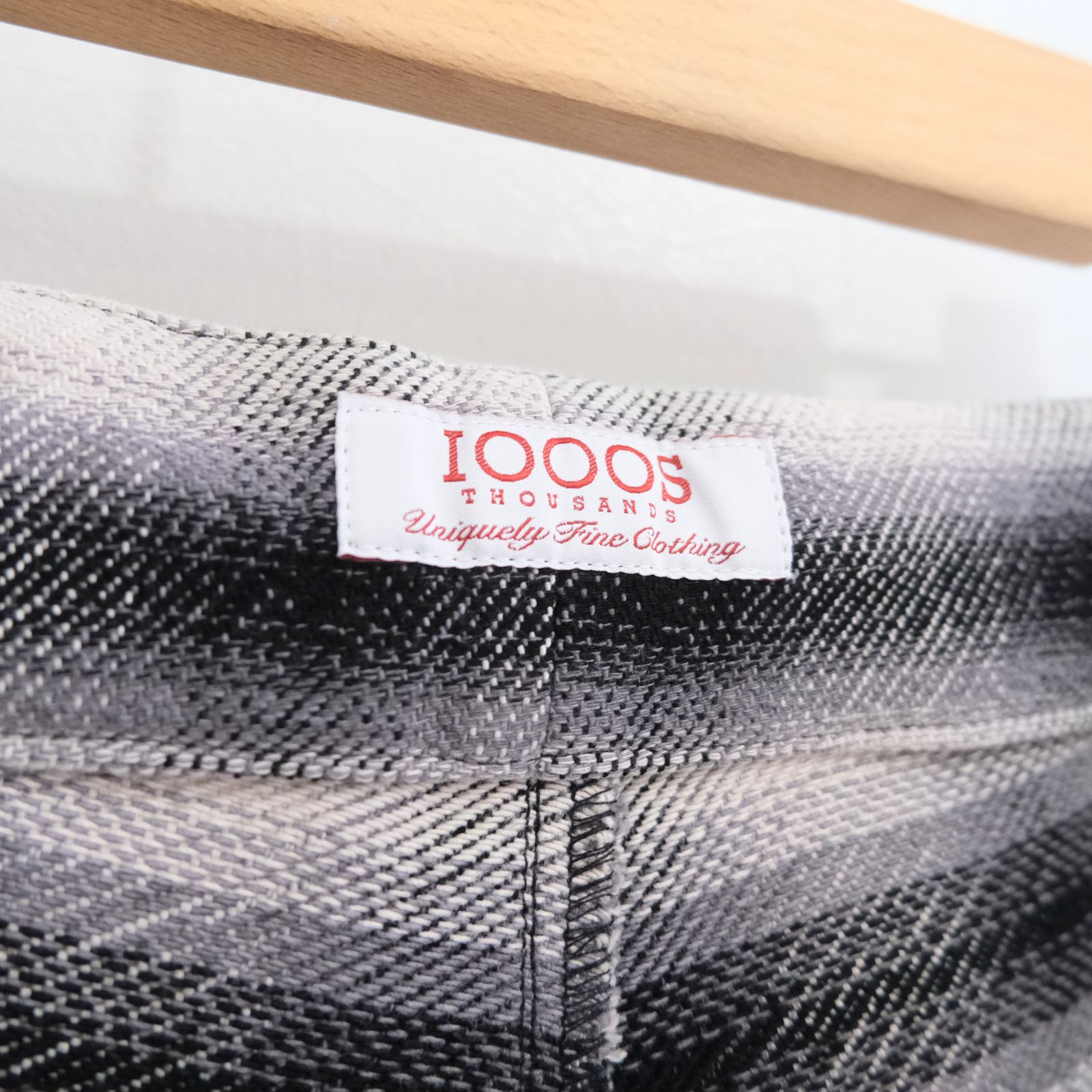 【残り1点】HEAVY FLANNEL CROPPED BAGGY（OFF WHITE×BLACK）