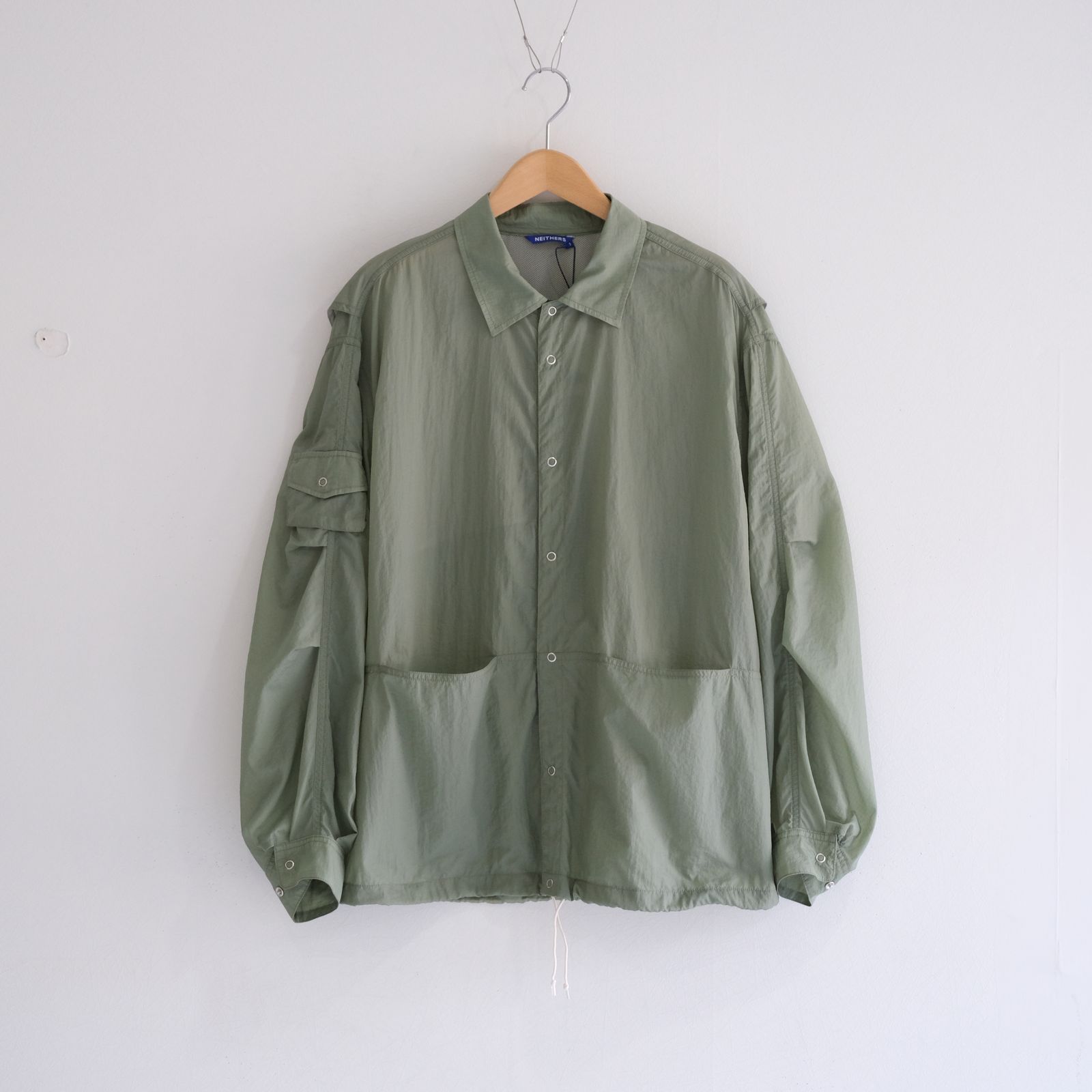 Photographer L/S Shirt Jacket / シャツジャケット / ナイロン / Light Green