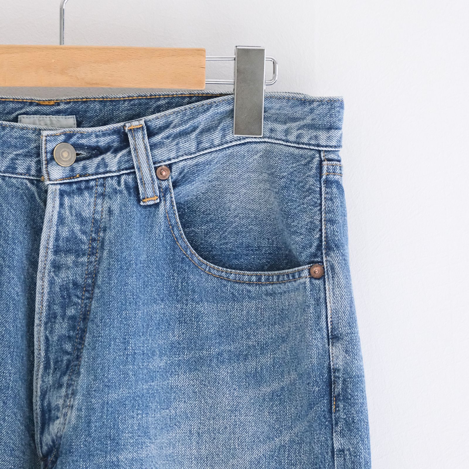 ULTERIOR - VINTAGE WASHED SELVEDGE DENIM 5P PANTS ULTERIOR - VINTAGE WASHED SELVEDGE DENIM 5P PANTS
