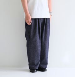 Silk Denim Wide Pants / デニム / シルク / コットン / NAVY