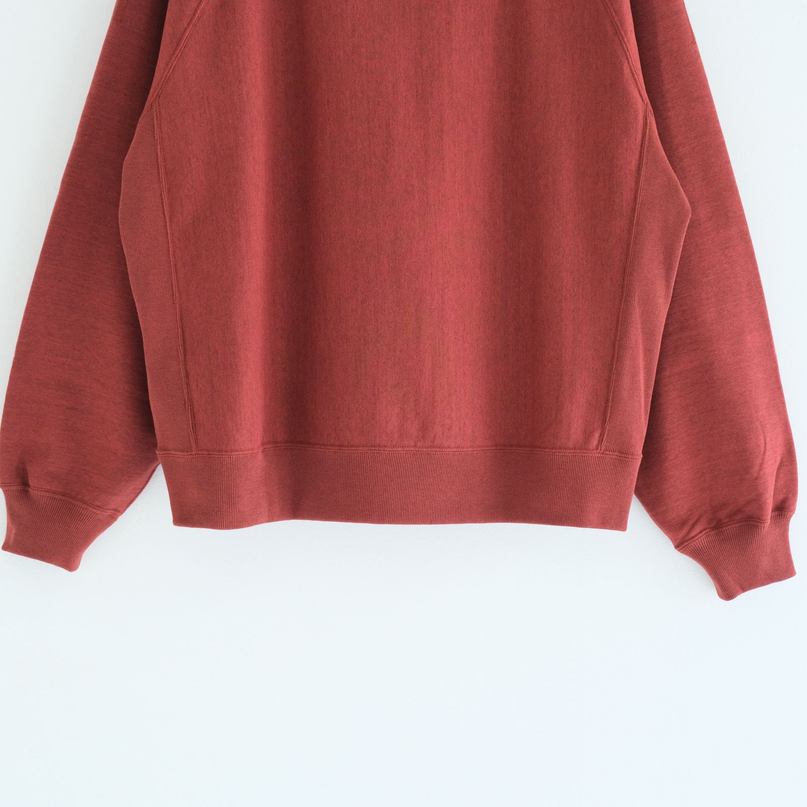 トップス ULTERIOR FADED SILKY TERRY SWEAT SHIRT ULTERIOR”FADED SILKY TERRY RW SWEAT SHIRT DUSTY OLIVE