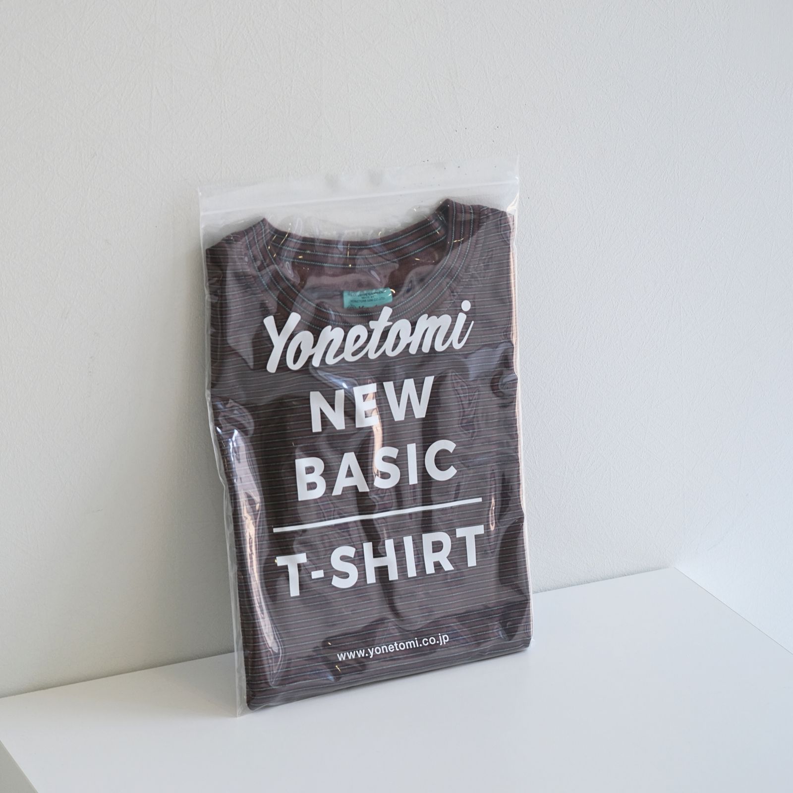 NEW BASIC GARMENT DYED BORDER T-SHIRT / Tシャツ / BROWN×BLUE