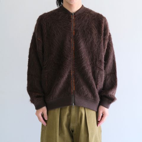 【残り1点】Suri Alpaca Bomber Jacket / スリ アルパカ ボンバージャケット（Dark Brown / Orange）